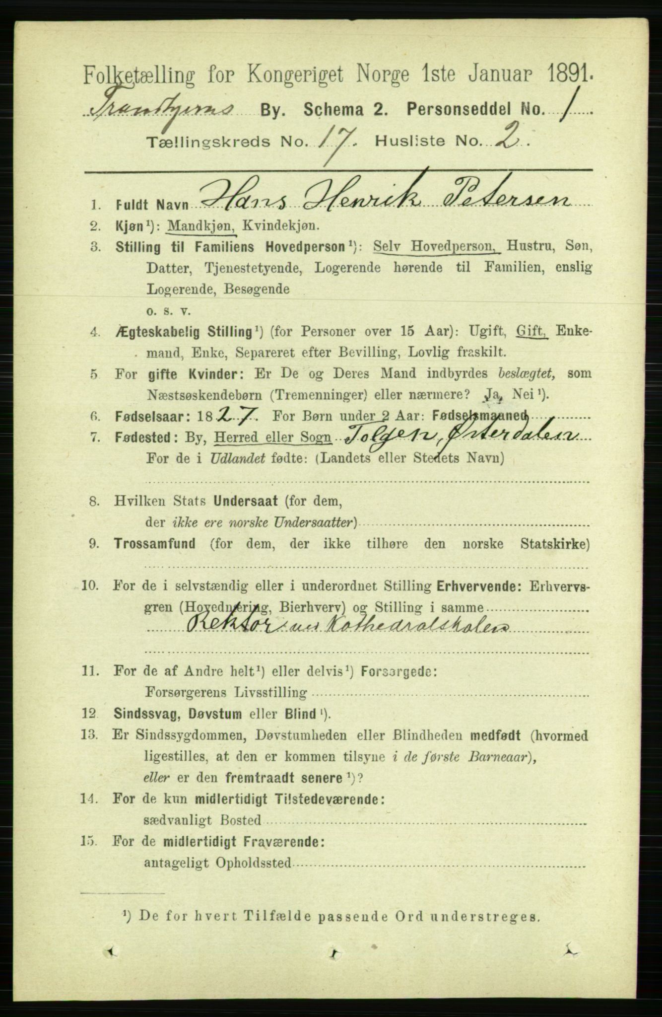 RA, 1891 census for 1601 Trondheim, 1891, p. 13213