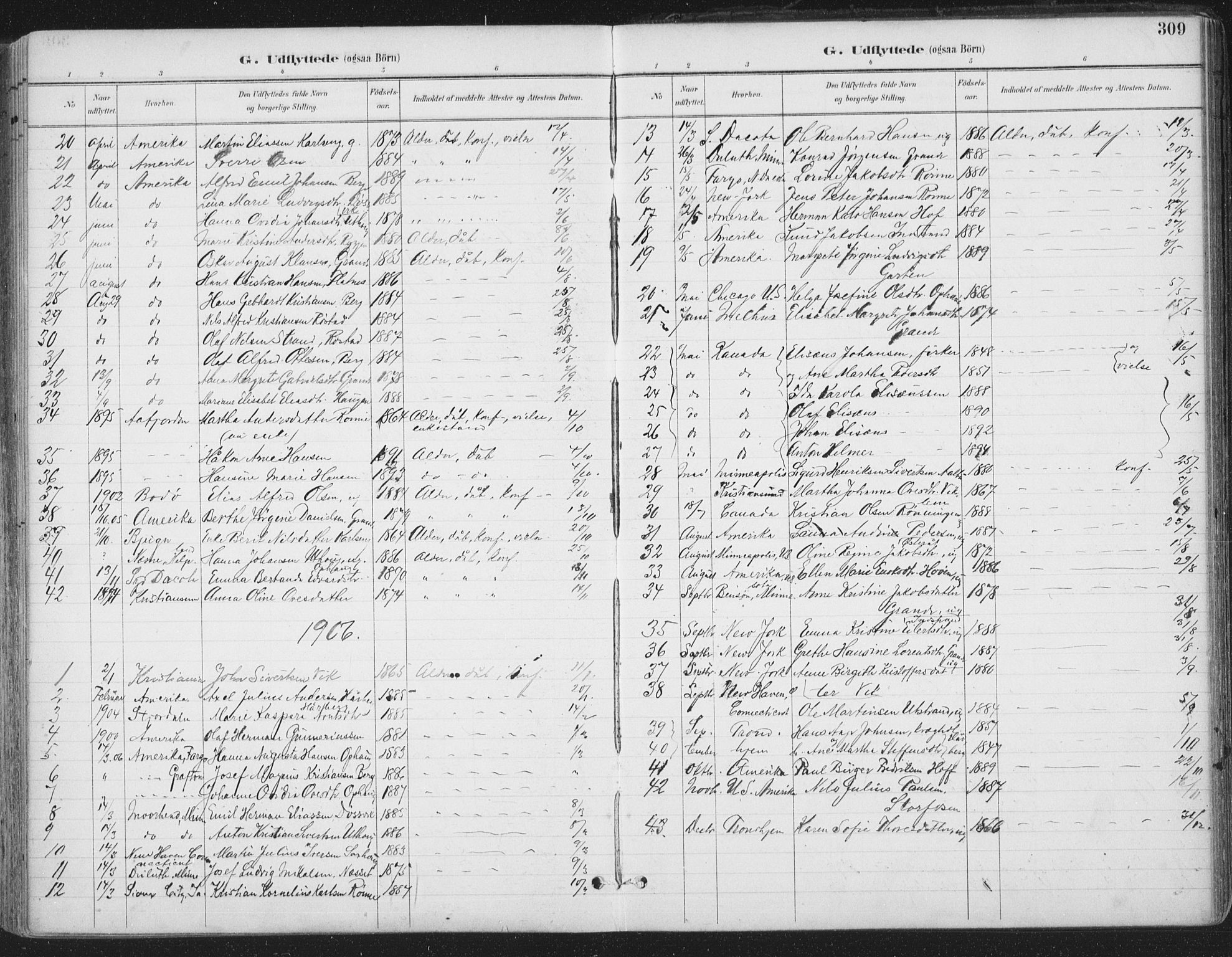 Ministerialprotokoller, klokkerbøker og fødselsregistre - Sør-Trøndelag, SAT/A-1456/659/L0743: Parish register (official) no. 659A13, 1893-1910, p. 309