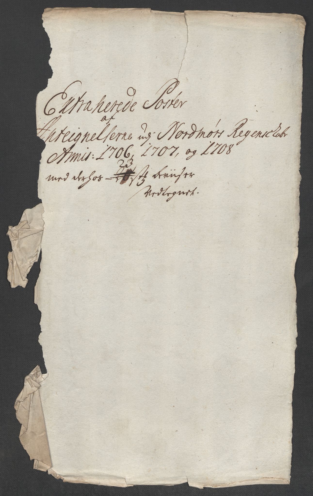 Rentekammeret inntil 1814, Reviderte regnskaper, Fogderegnskap, RA/EA-4092/R56/L3743: Fogderegnskap Nordmøre, 1708, p. 258
