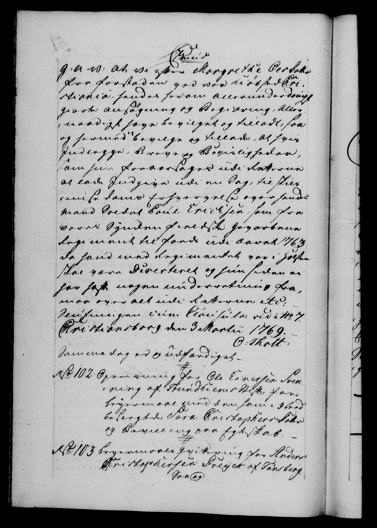 Danske Kanselli 1572-1799, AV/RA-EA-3023/F/Fc/Fca/Fcaa/L0044: Norske registre, 1769-1771, p. 51b