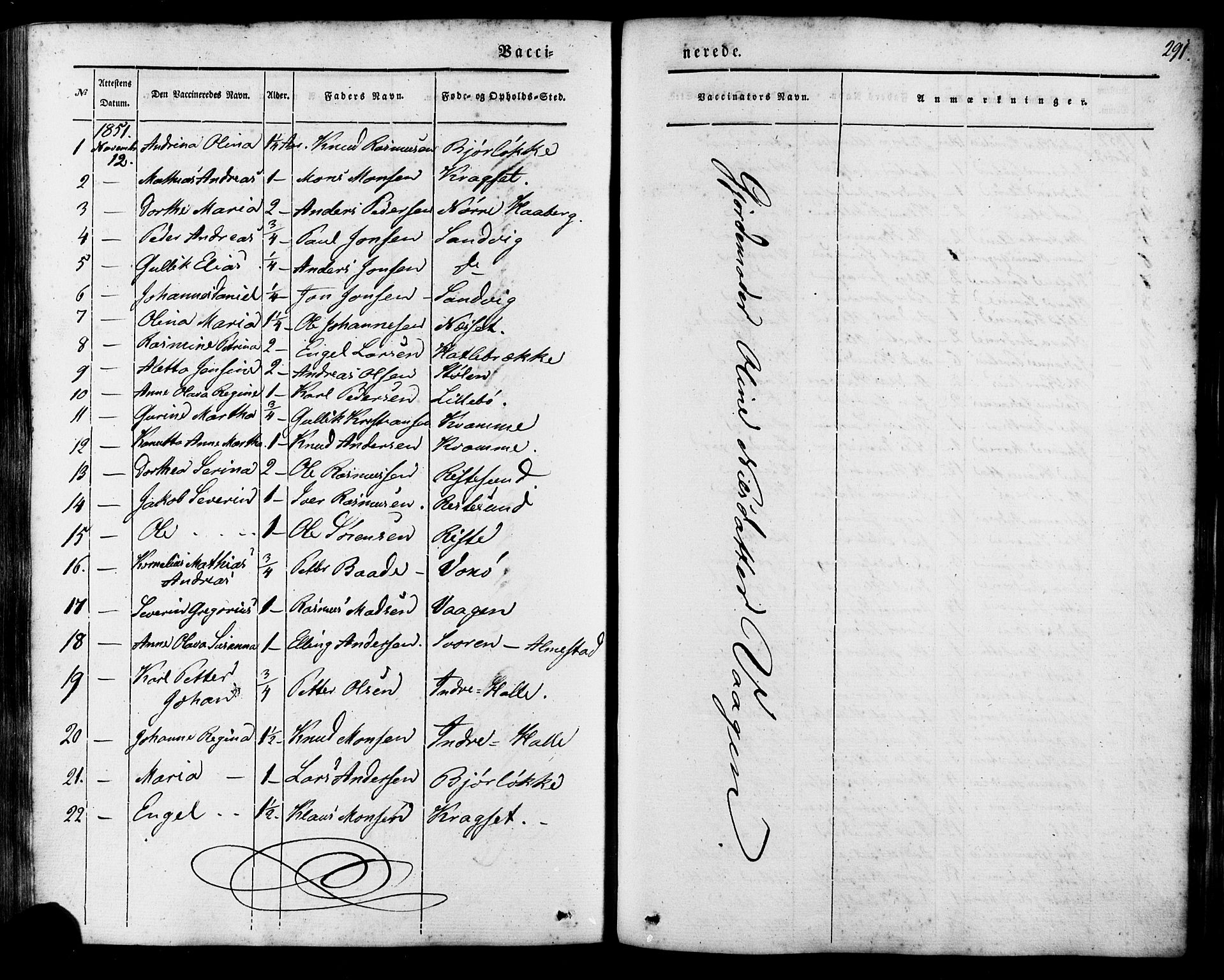 Ministerialprotokoller, klokkerbøker og fødselsregistre - Møre og Romsdal, AV/SAT-A-1454/503/L0034: Parish register (official) no. 503A02, 1841-1884, p. 291