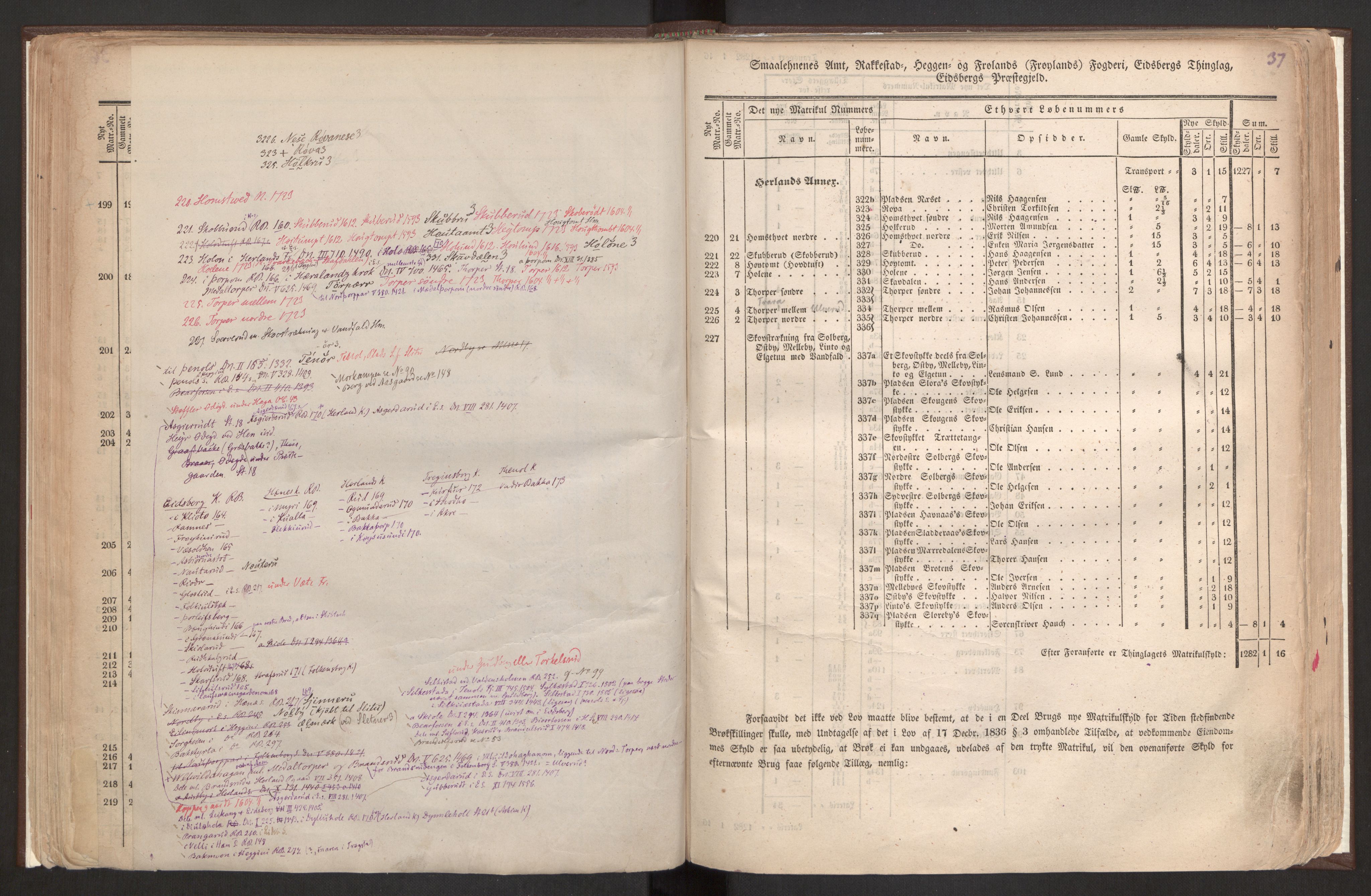 Rygh, AV/RA-PA-0034/F/Fb/L0001: Matrikkelen for 1838 - Smaalenes amt (Østfold fylke), 1838, p. 37b