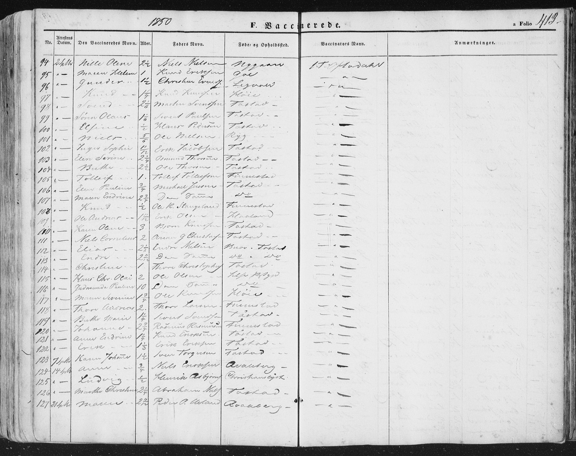 Hetland sokneprestkontor, AV/SAST-A-101826/30/30BA/L0002: Parish register (official) no. A 2, 1849-1869, p. 413