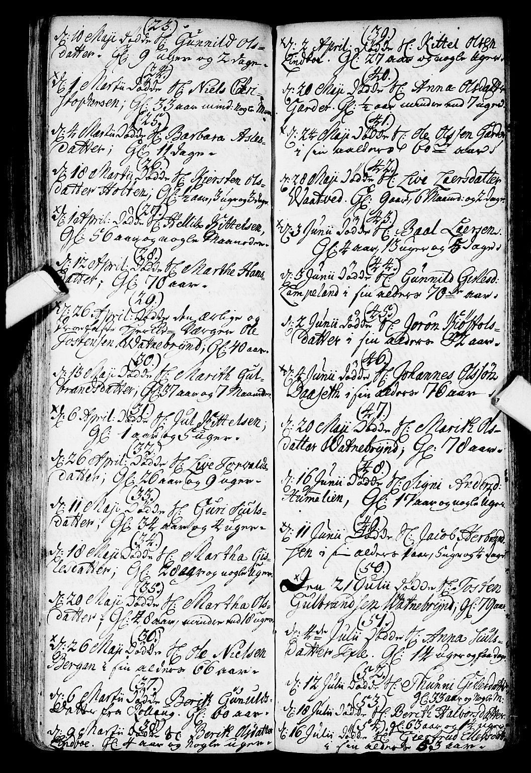 Flesberg kirkebøker, AV/SAKO-A-18/F/Fa/L0002: Parish register (official) no. I 2, 1726-1747