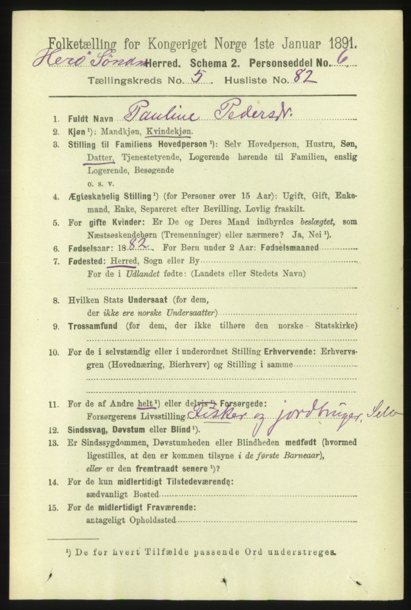 RA, 1891 census for 1515 Herøy, 1891, p. 2421