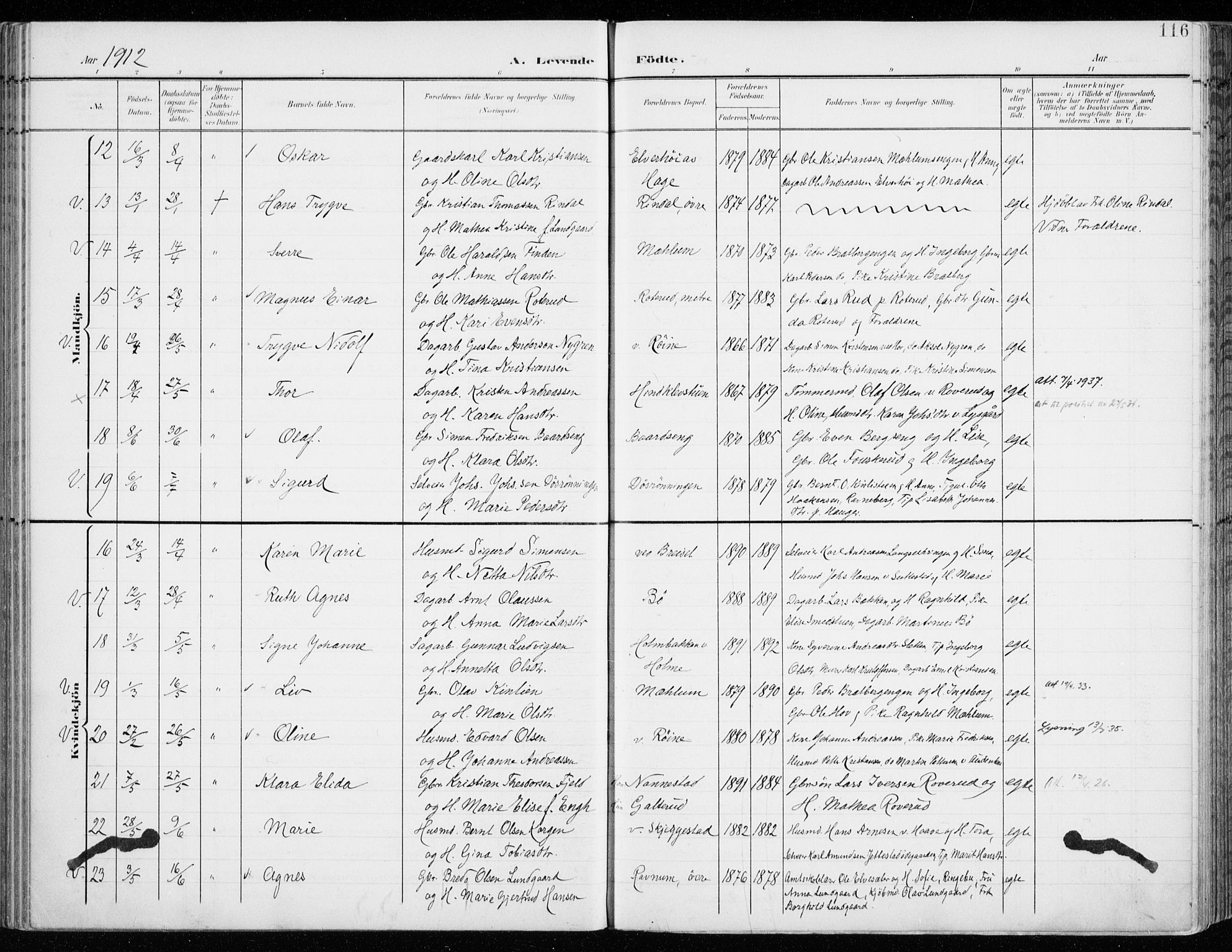 Fåberg prestekontor, AV/SAH-PREST-086/H/Ha/Haa/L0011: Parish register (official) no. 11, 1899-1913, p. 116