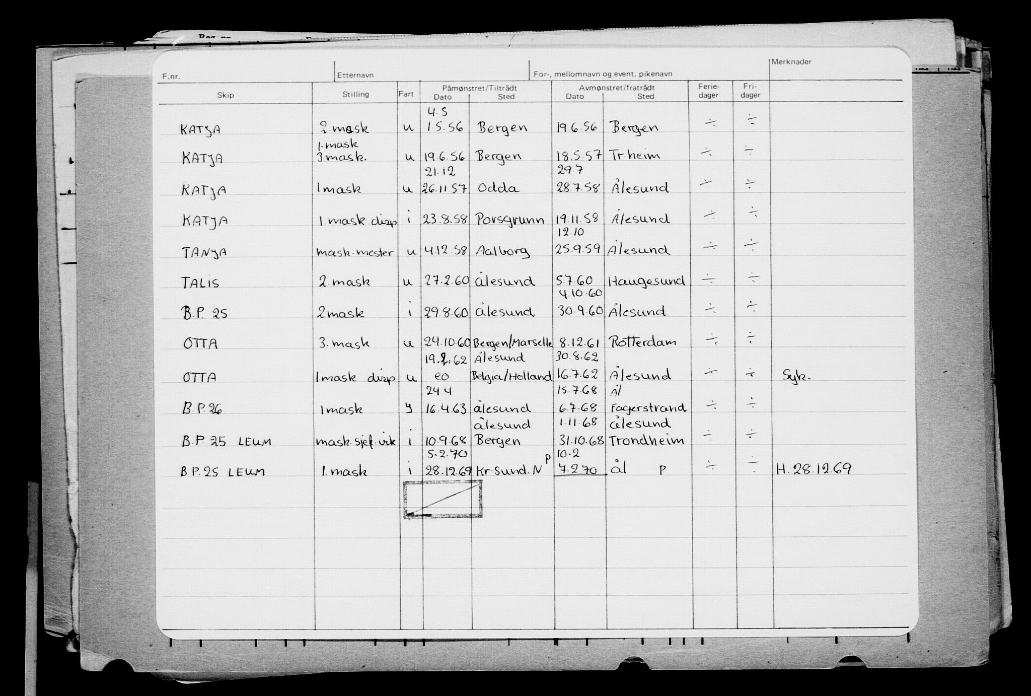 Direktoratet for sjømenn, AV/RA-S-3545/G/Gb/L0072: Hovedkort, 1907, p. 707