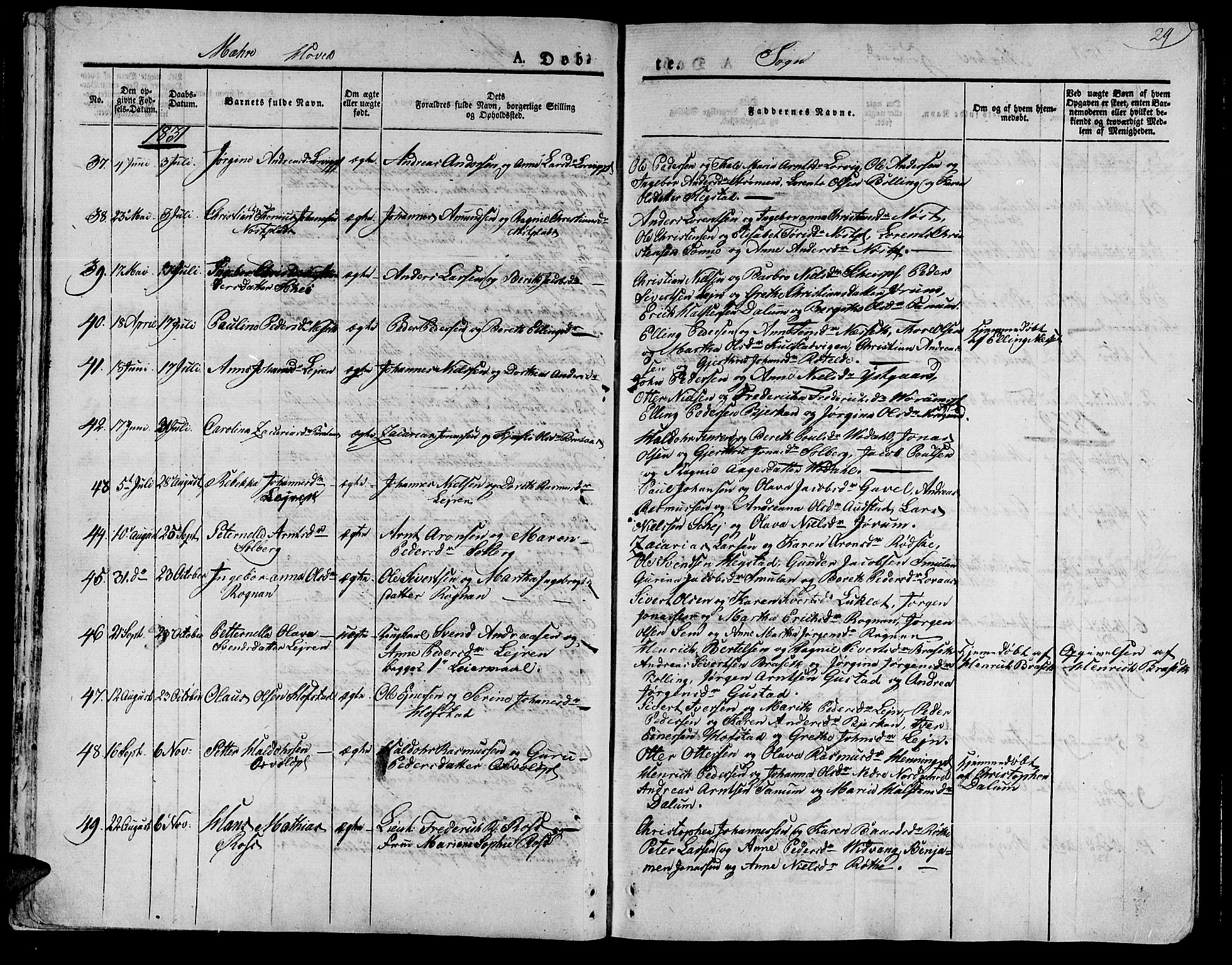 Ministerialprotokoller, klokkerbøker og fødselsregistre - Nord-Trøndelag, AV/SAT-A-1458/735/L0336: Parish register (official) no. 735A05 /1, 1825-1835, p. 29