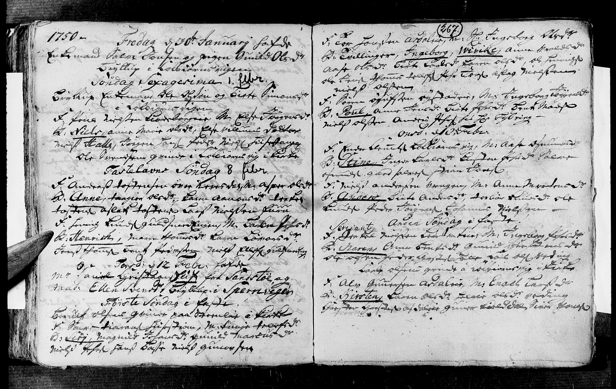 Øyestad sokneprestkontor, SAK/1111-0049/F/Fa/L0004: Parish register (official) no. A 4, 1730-1750, p. 267