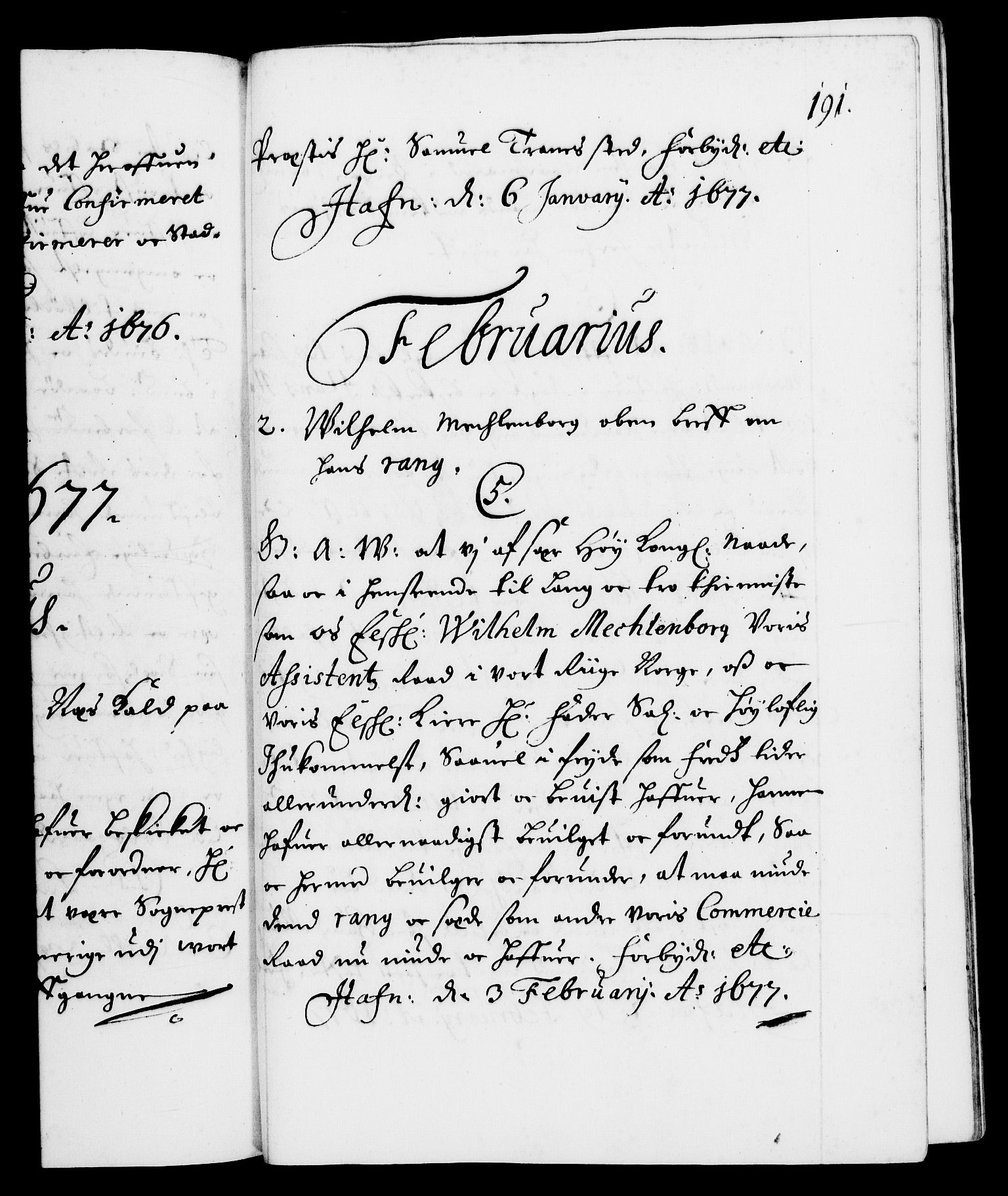 Danske Kanselli 1572-1799, AV/RA-EA-3023/F/Fc/Fca/Fcaa/L0012: Norske registre (mikrofilm), 1674-1680, p. 191a