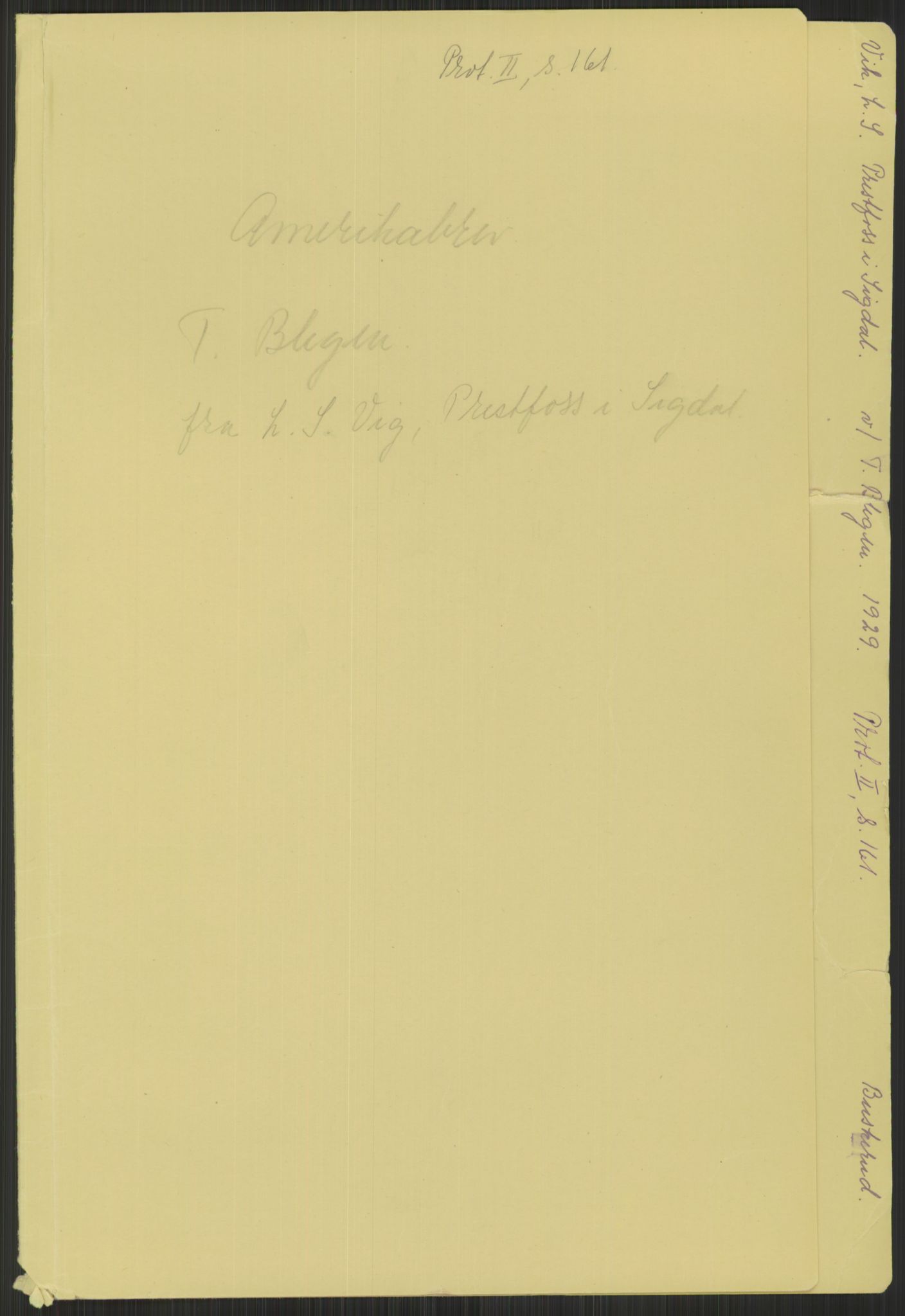Samlinger til kildeutgivelse, Amerikabrevene, RA/EA-4057/F/L0021: Innlån fra Buskerud: Michalsen - Ål bygdearkiv, 1838-1914, p. 497