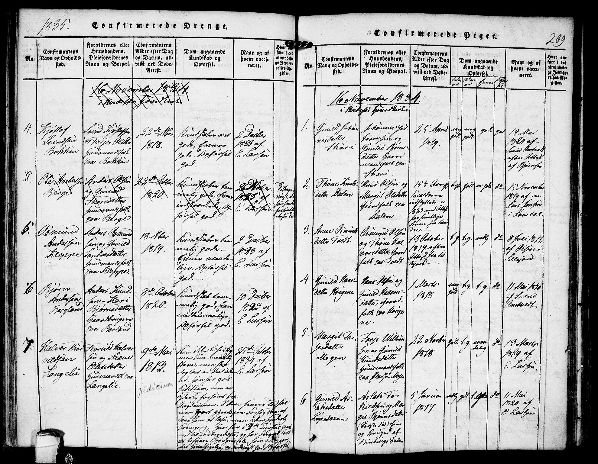 Kviteseid kirkebøker, SAKO/A-276/F/Fb/L0001: Parish register (official) no. II 1, 1815-1836, p. 269