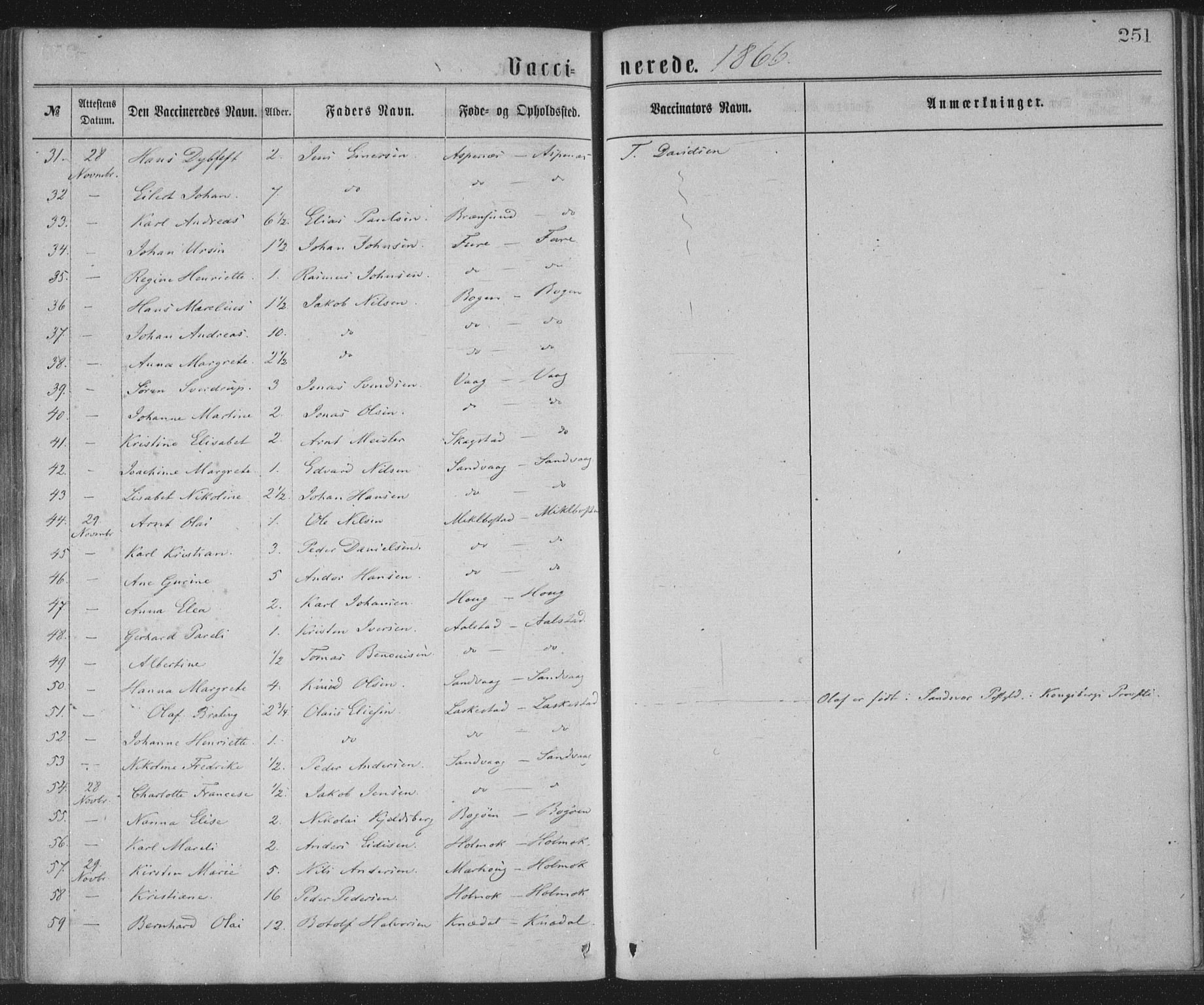 Ministerialprotokoller, klokkerbøker og fødselsregistre - Nordland, AV/SAT-A-1459/855/L0801: Parish register (official) no. 855A09, 1864-1874, p. 251