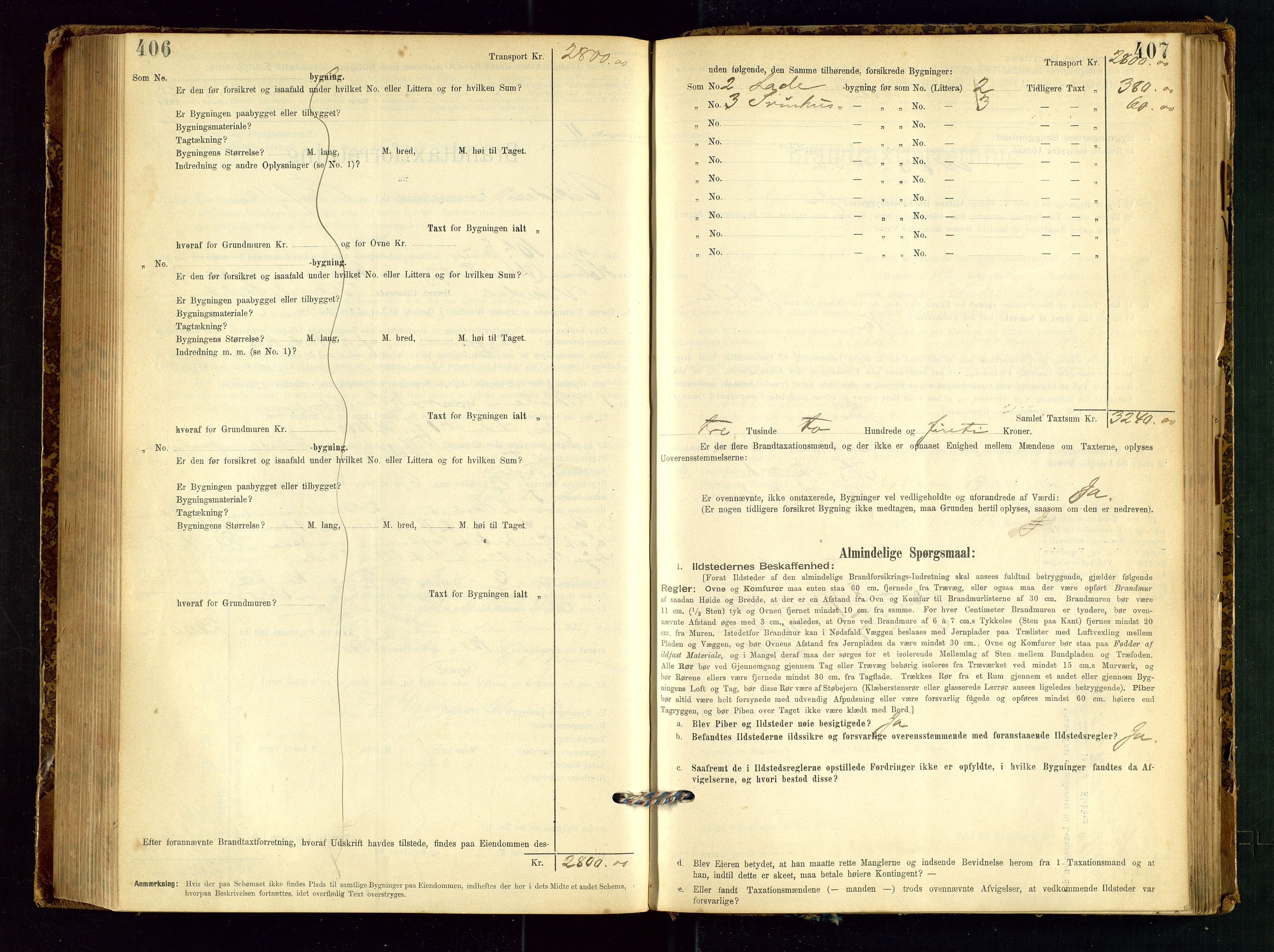 Vikedal lensmannskontor, SAST/A-100179/Gob/L0004: Branntakstprotokoll, 1894-1952, p. 406-407