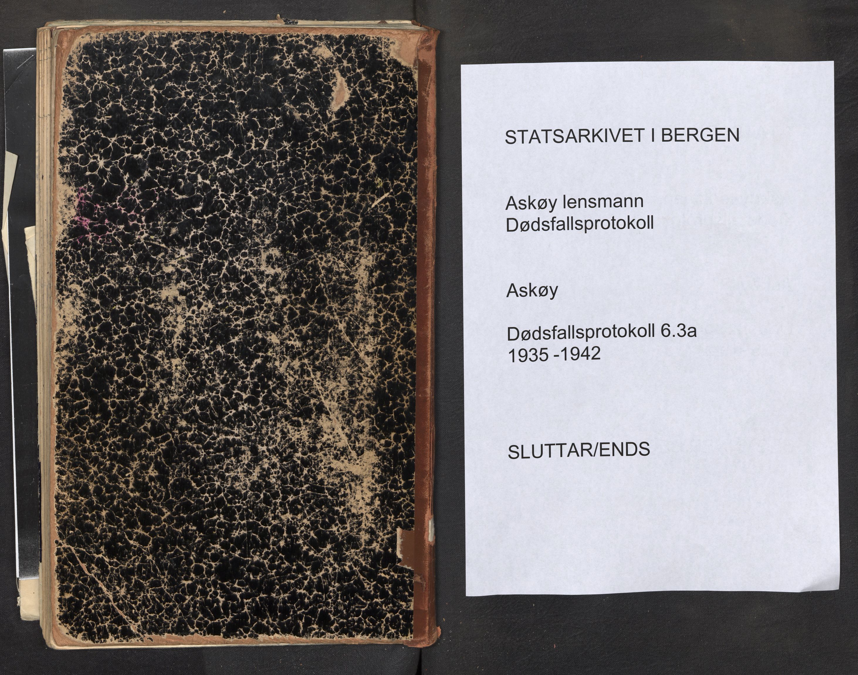 Lensmannen i Askøy, SAB/A-31001/0006/L0004: Dødsfallprotokoll med register , 1935-1942