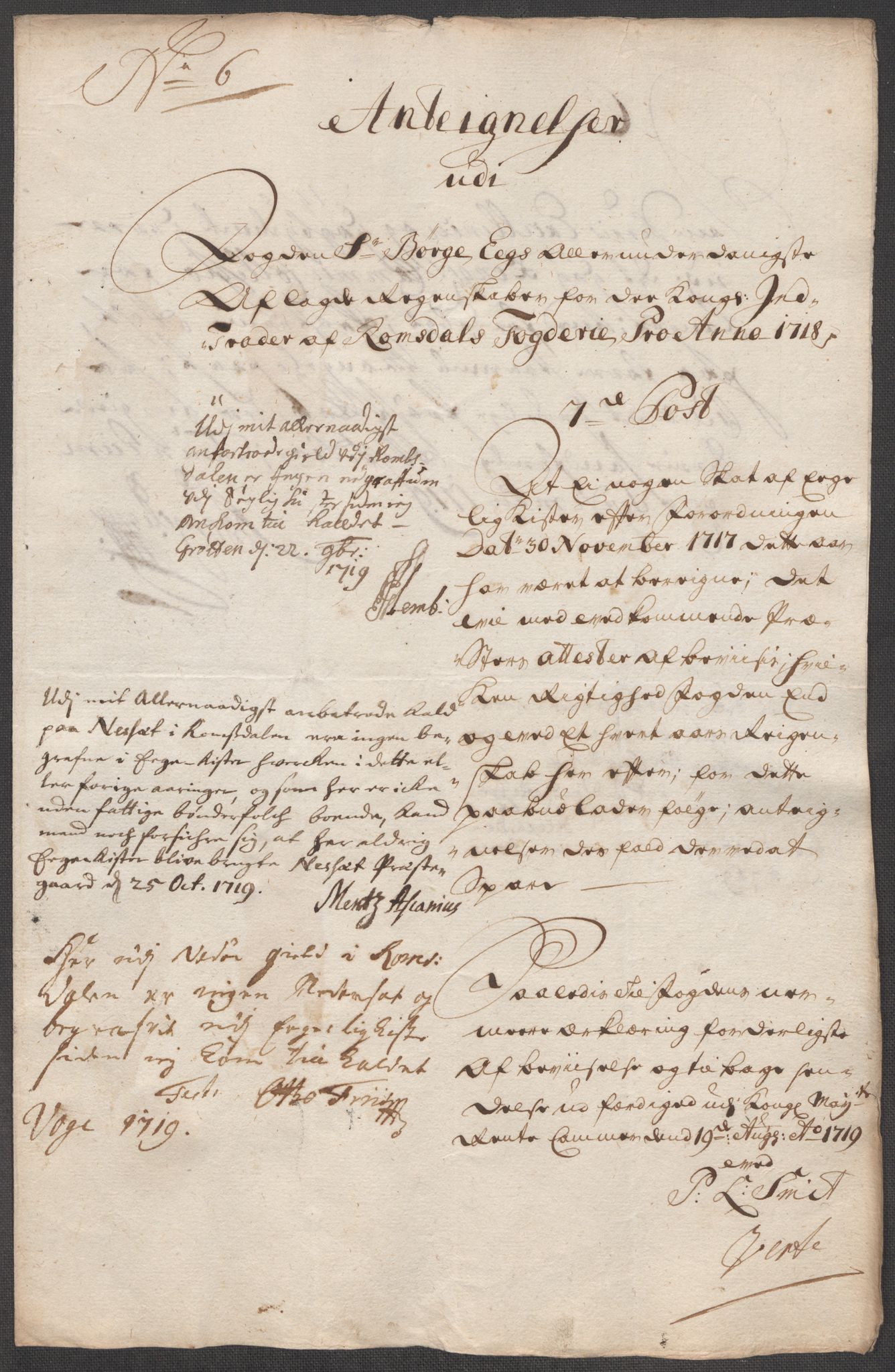 Rentekammeret inntil 1814, Reviderte regnskaper, Fogderegnskap, AV/RA-EA-4092/R55/L3665: Fogderegnskap Romsdal, 1718, p. 261