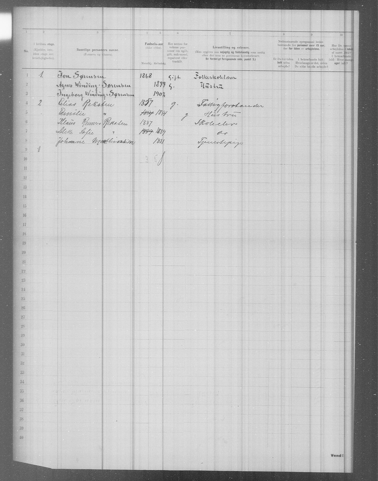 OBA, Municipal Census 1902 for Kristiania, 1902, p. 2929