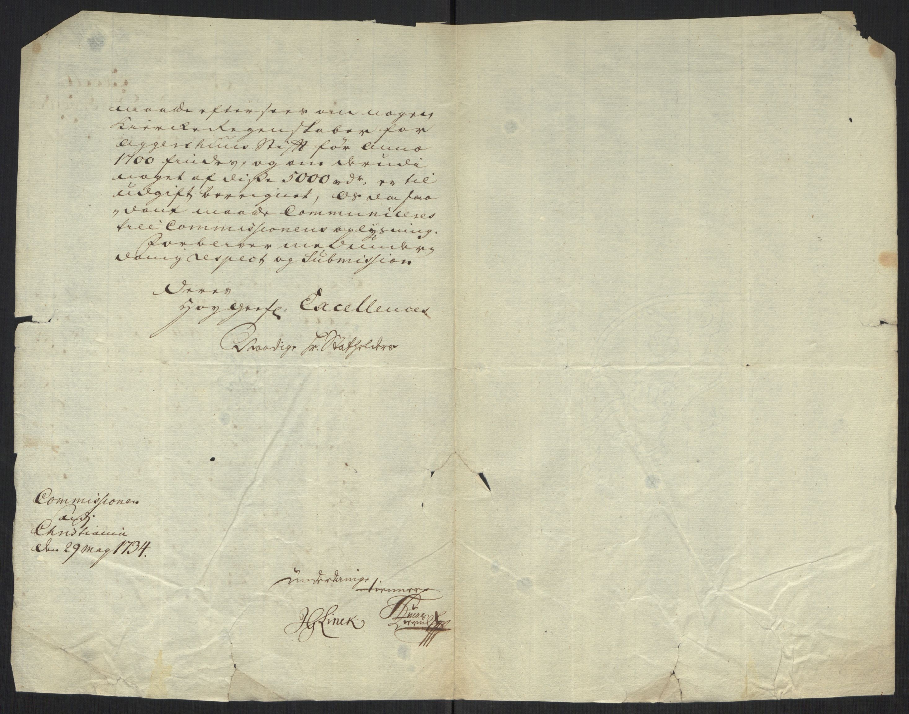 Stattholderembetet 1572-1771, AV/RA-EA-2870/Ef/L0107: Brev fra embetsmenn og andre, 1733-1734, p. 265