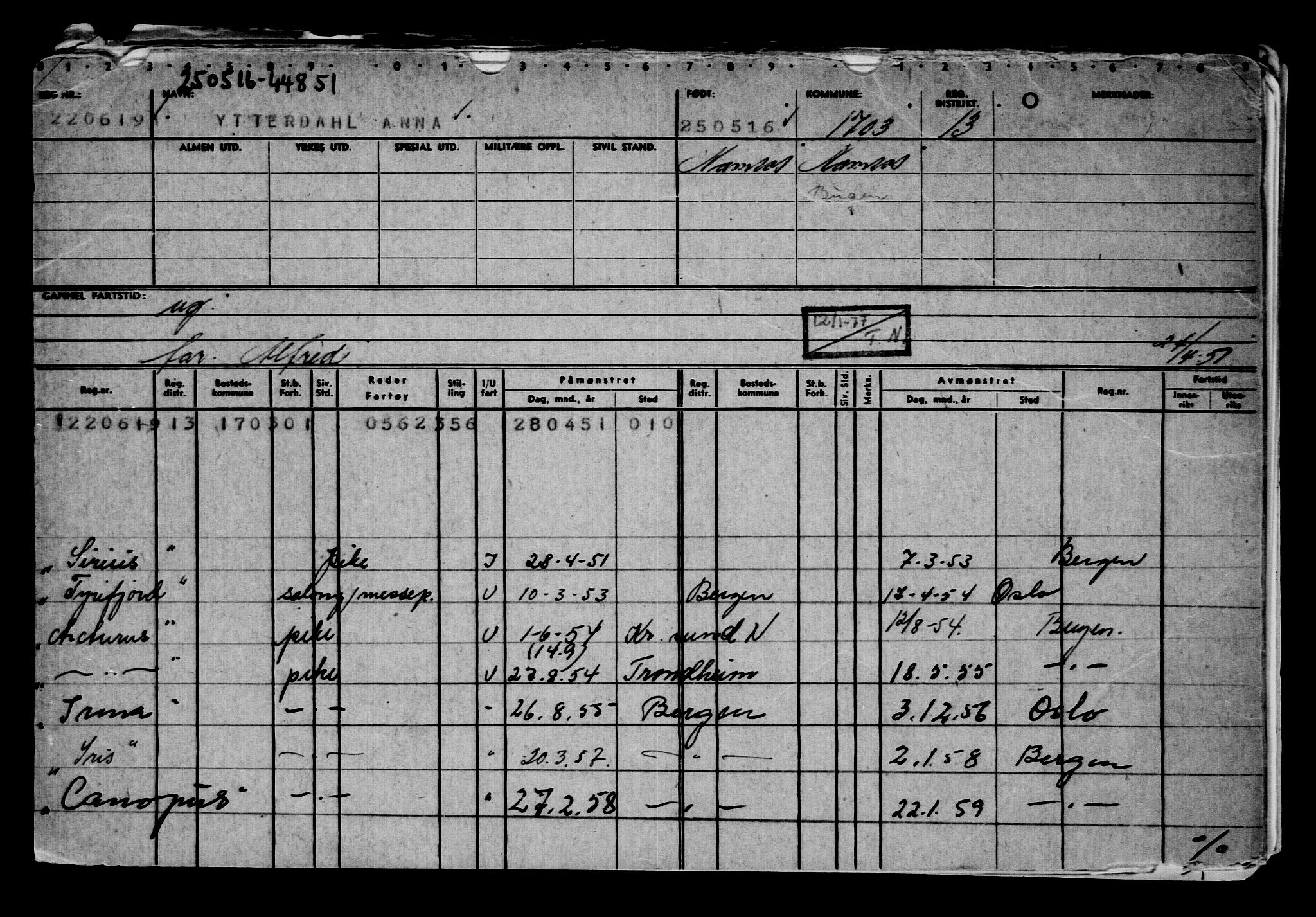 Direktoratet for sjømenn, AV/RA-S-3545/G/Gb/L0139: Hovedkort, 1916, p. 385