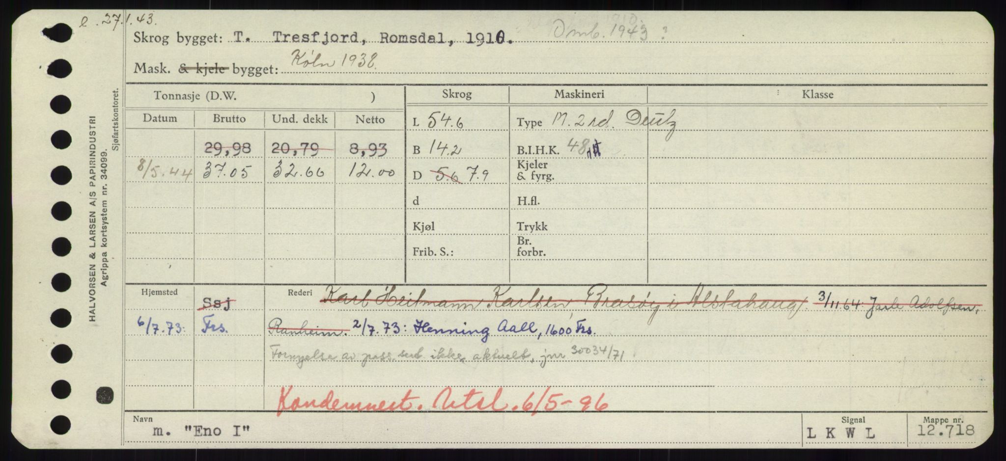 Sjøfartsdirektoratet med forløpere, Skipsmålingen, AV/RA-S-1627/H/Hd/L0009: Fartøy, E, p. 449