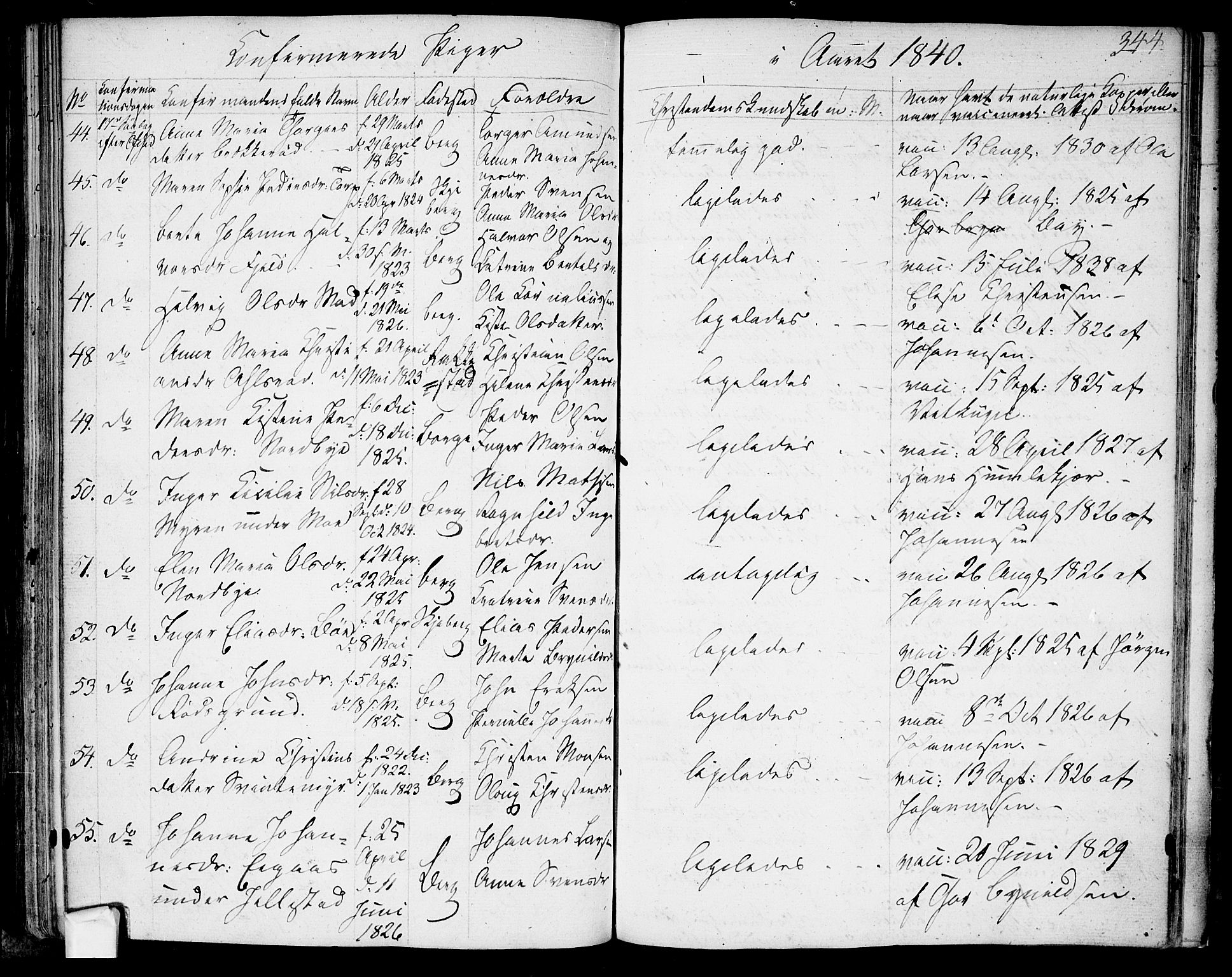 Berg prestekontor Kirkebøker, AV/SAO-A-10902/F/Fa/L0003: Parish register (official) no. I 3, 1832-1842, p. 344