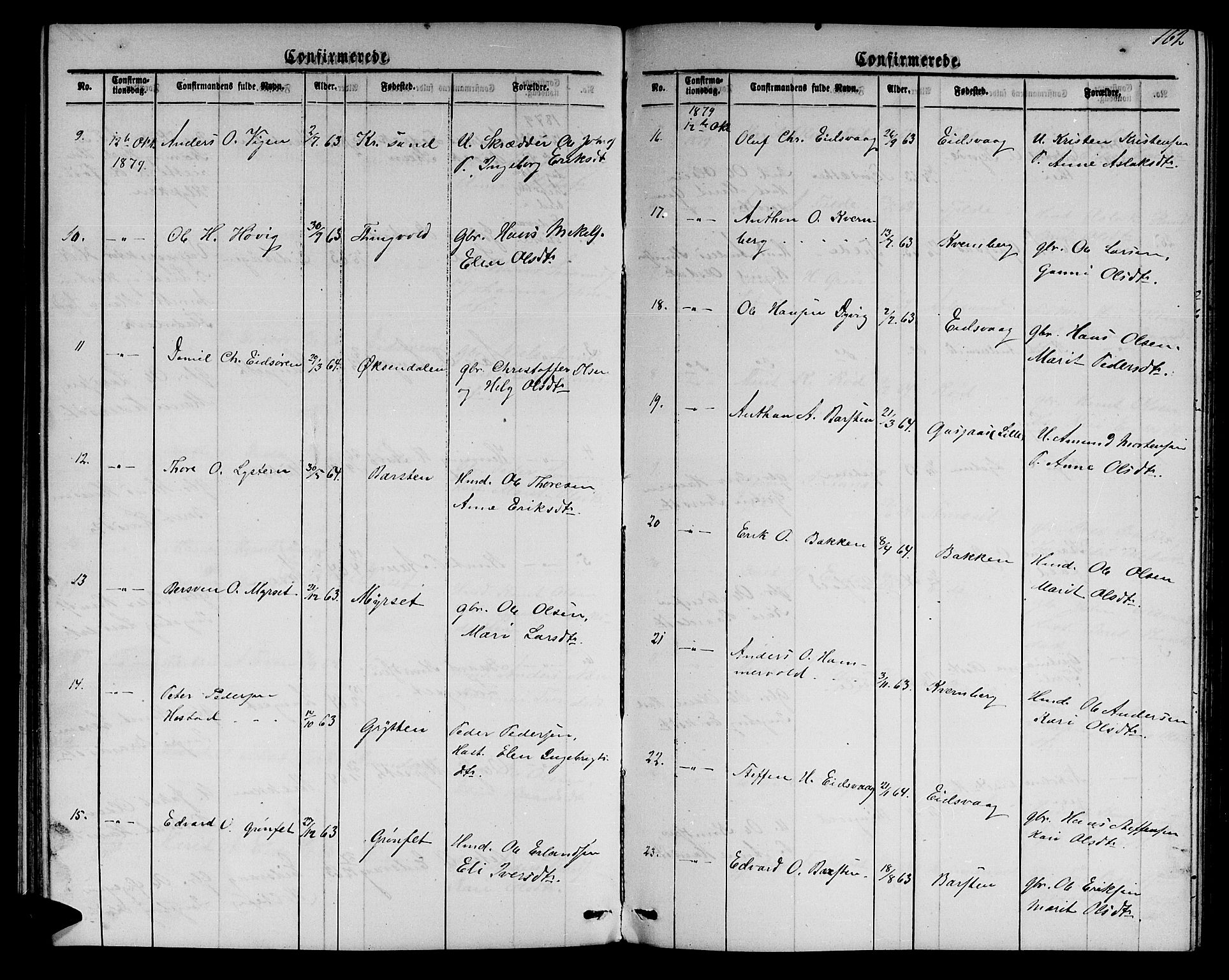 Ministerialprotokoller, klokkerbøker og fødselsregistre - Møre og Romsdal, SAT/A-1454/551/L0630: Parish register (copy) no. 551C02, 1867-1885, p. 162