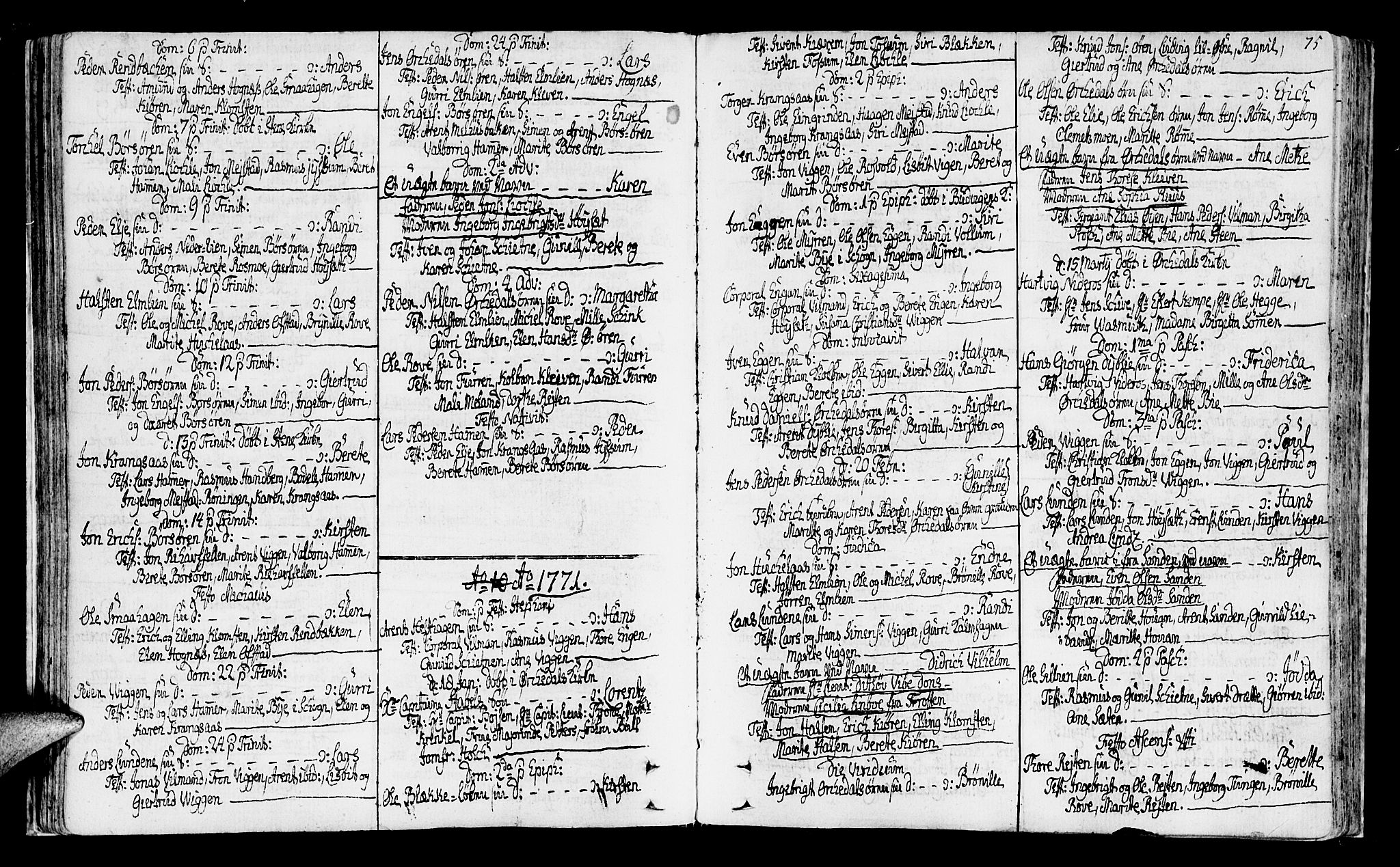 Ministerialprotokoller, klokkerbøker og fødselsregistre - Sør-Trøndelag, SAT/A-1456/665/L0768: Parish register (official) no. 665A03, 1754-1803, p. 75