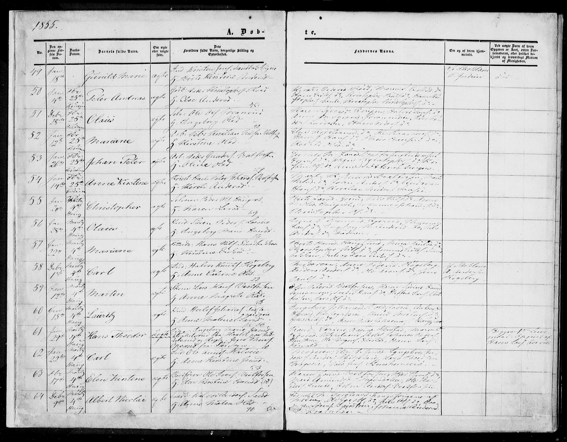 Eiker kirkebøker, AV/SAKO-A-4/F/Fa/L0015a: Parish register (official) no. I 15A, 1854-1860, p. 8