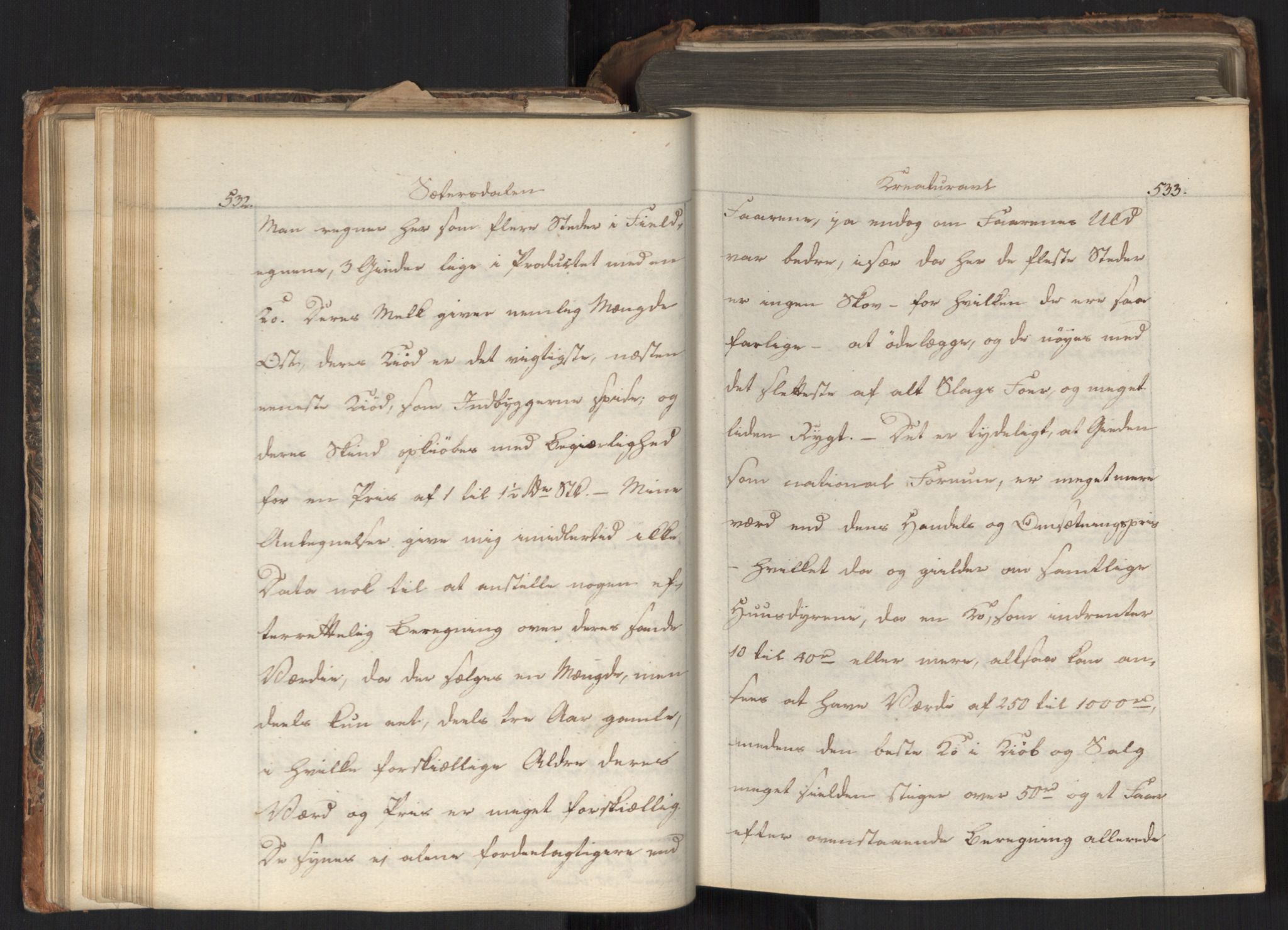 Kommersekollegiet, De nye sekretariatene 1797-1813, AV/RA-EA-5457/F/Fa/L1325: Kommittert Christen Henriksen Prams innberetninger fra to reiser i Norge, 1805, p. 532-533