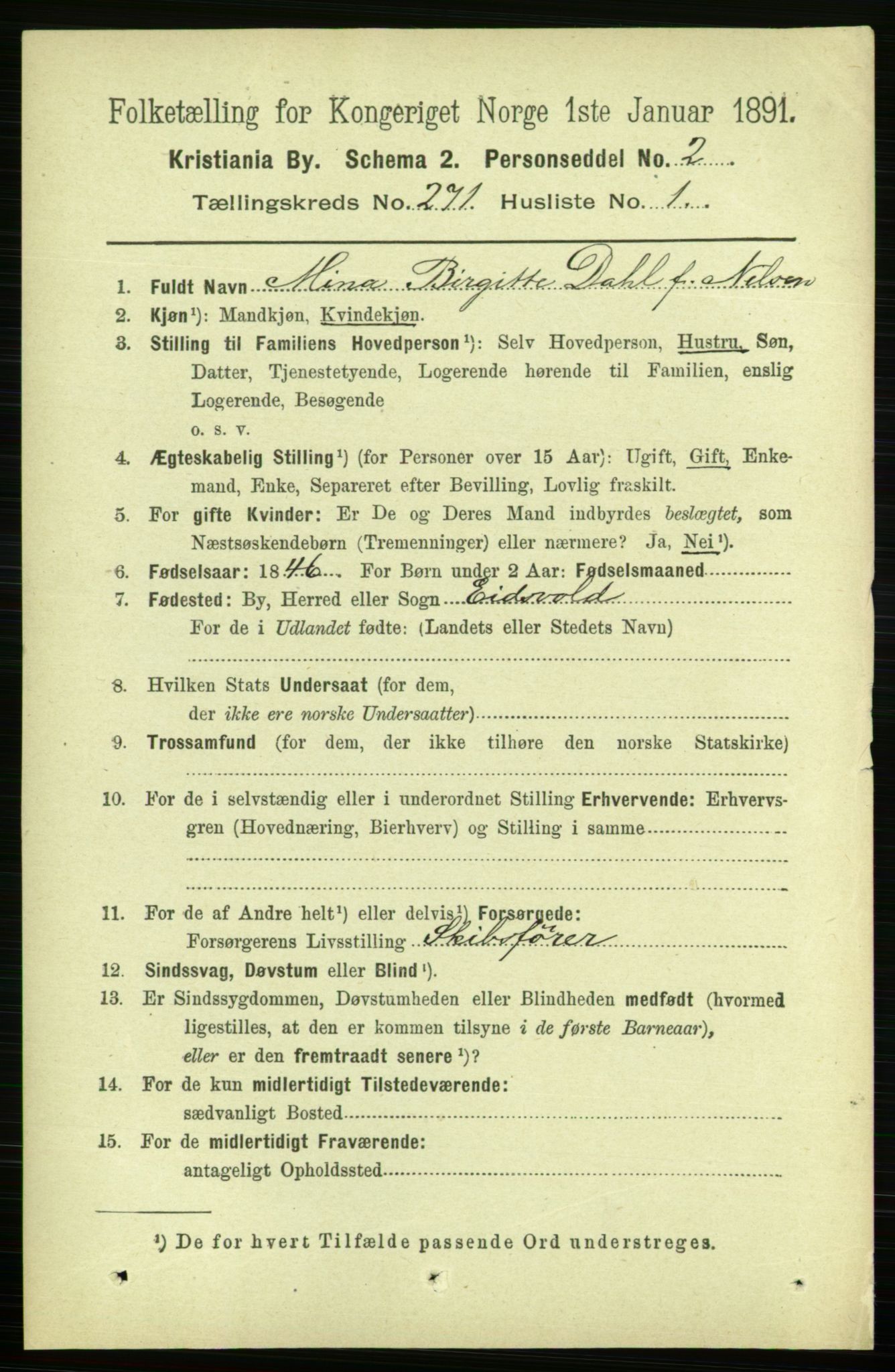 RA, 1891 census for 0301 Kristiania, 1891, p. 164569