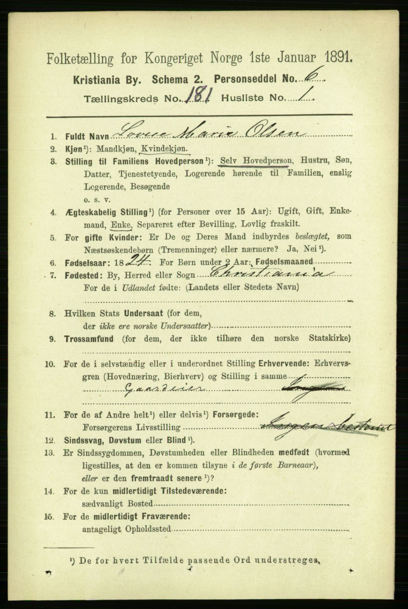 RA, 1891 census for 0301 Kristiania, 1891, p. 108493