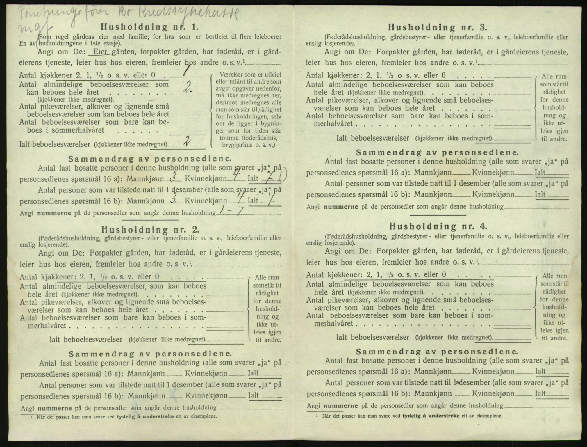 SAKO, 1920 census for Bø (Telemark), 1920, p. 1241