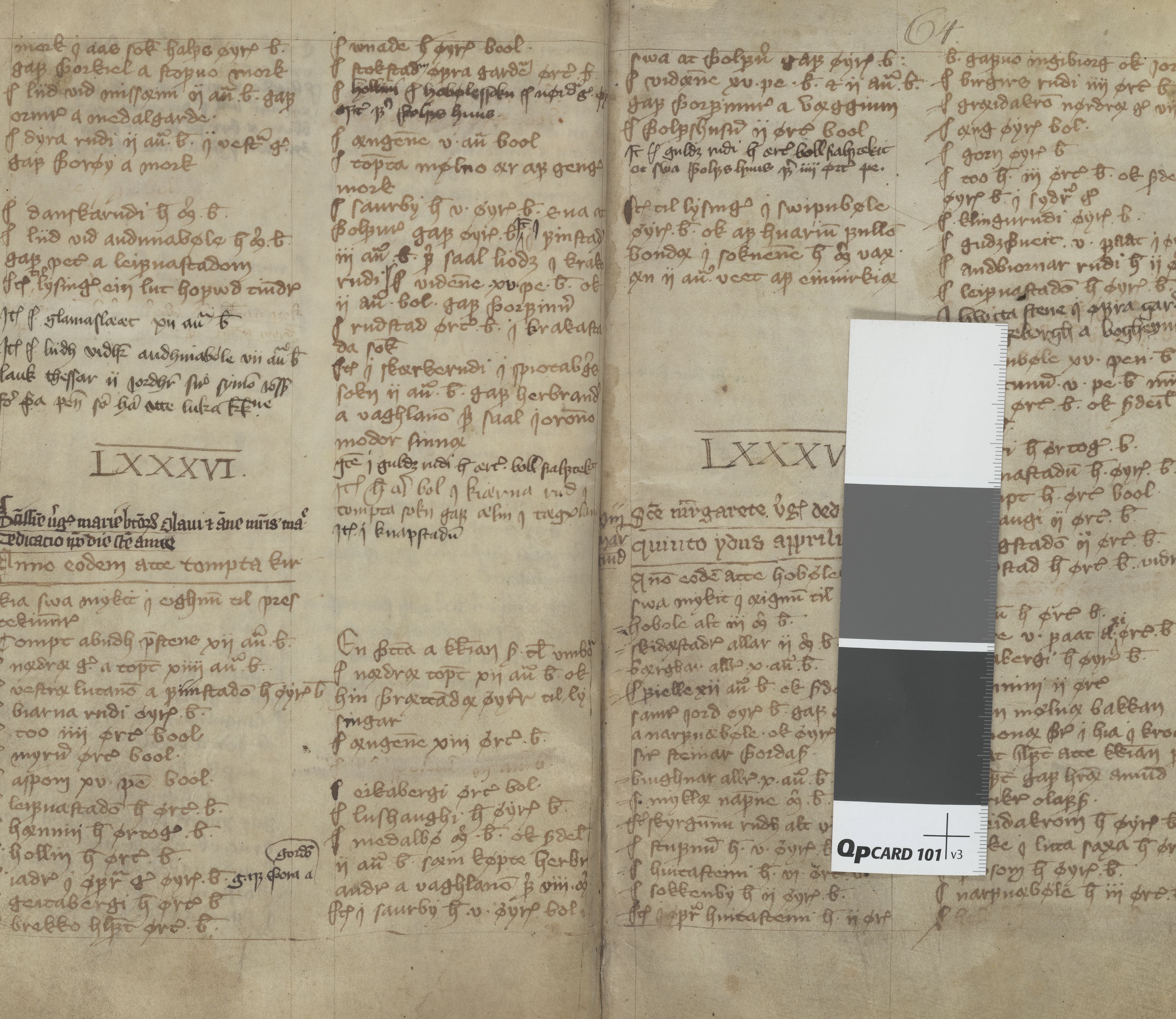 Riksarkivets diplomsamling, AV/RA-EA-5965/F05/L0242: NRA AM 328 fol., 1390-1400, p. 63b-64a