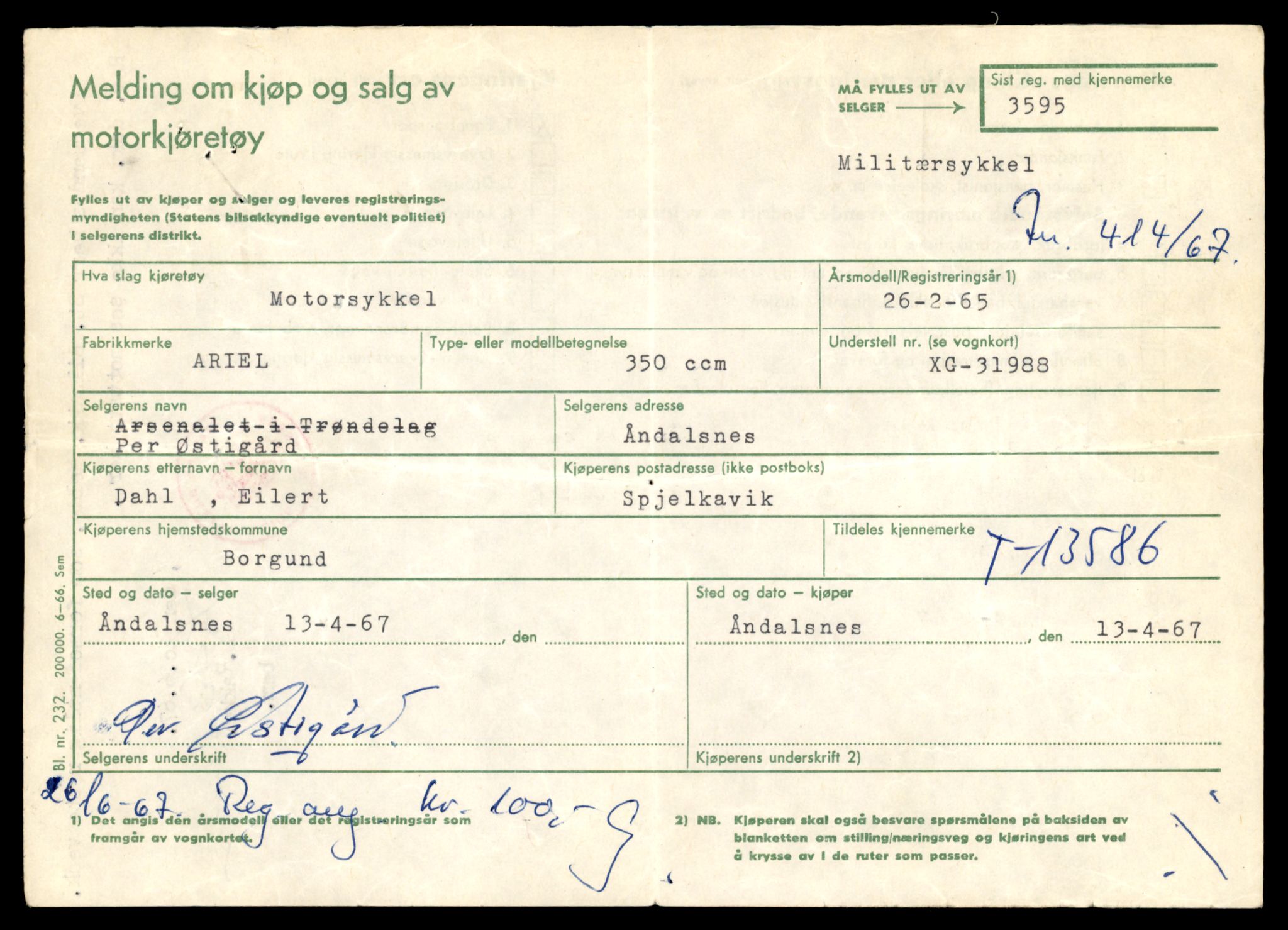Møre og Romsdal vegkontor - Ålesund trafikkstasjon, AV/SAT-A-4099/F/Fe/L0049: Registreringskort for kjøretøy T 14864 - T 18613, 1927-1998, p. 3265