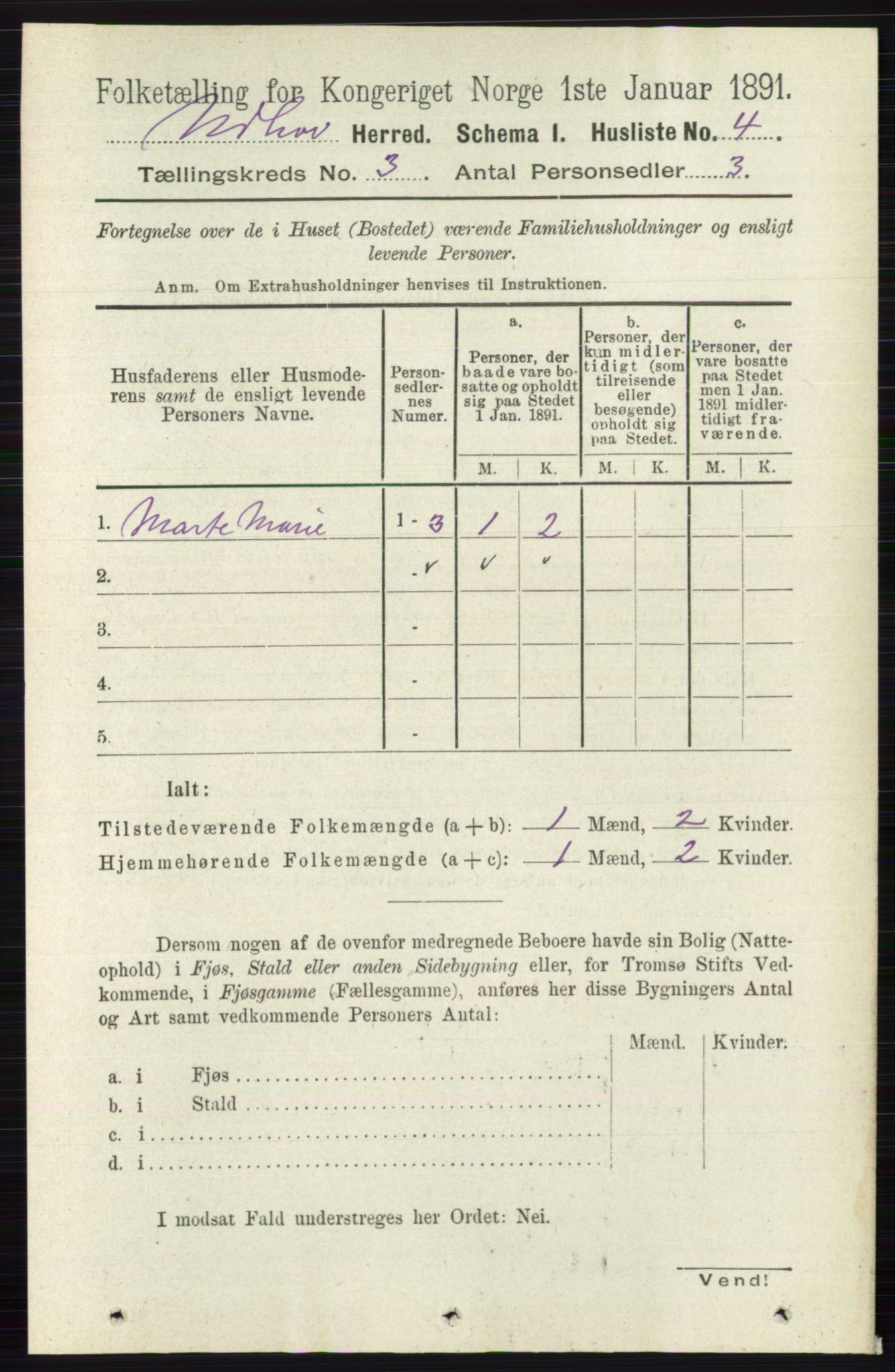 RA, 1891 census for 0613 Norderhov, 1891, p. 1159