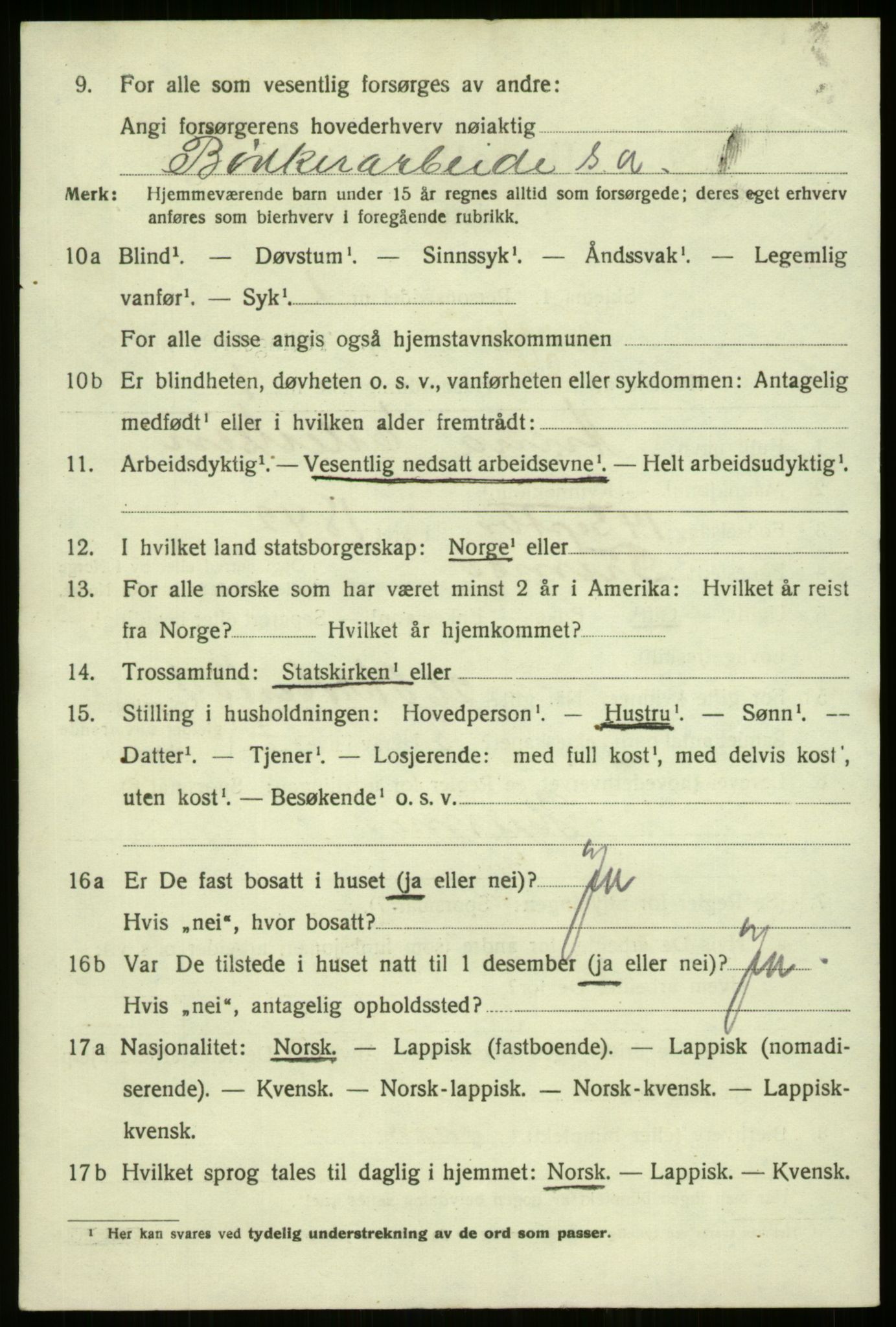 SATØ, 1920 census for Tromsø, 1920, p. 24818