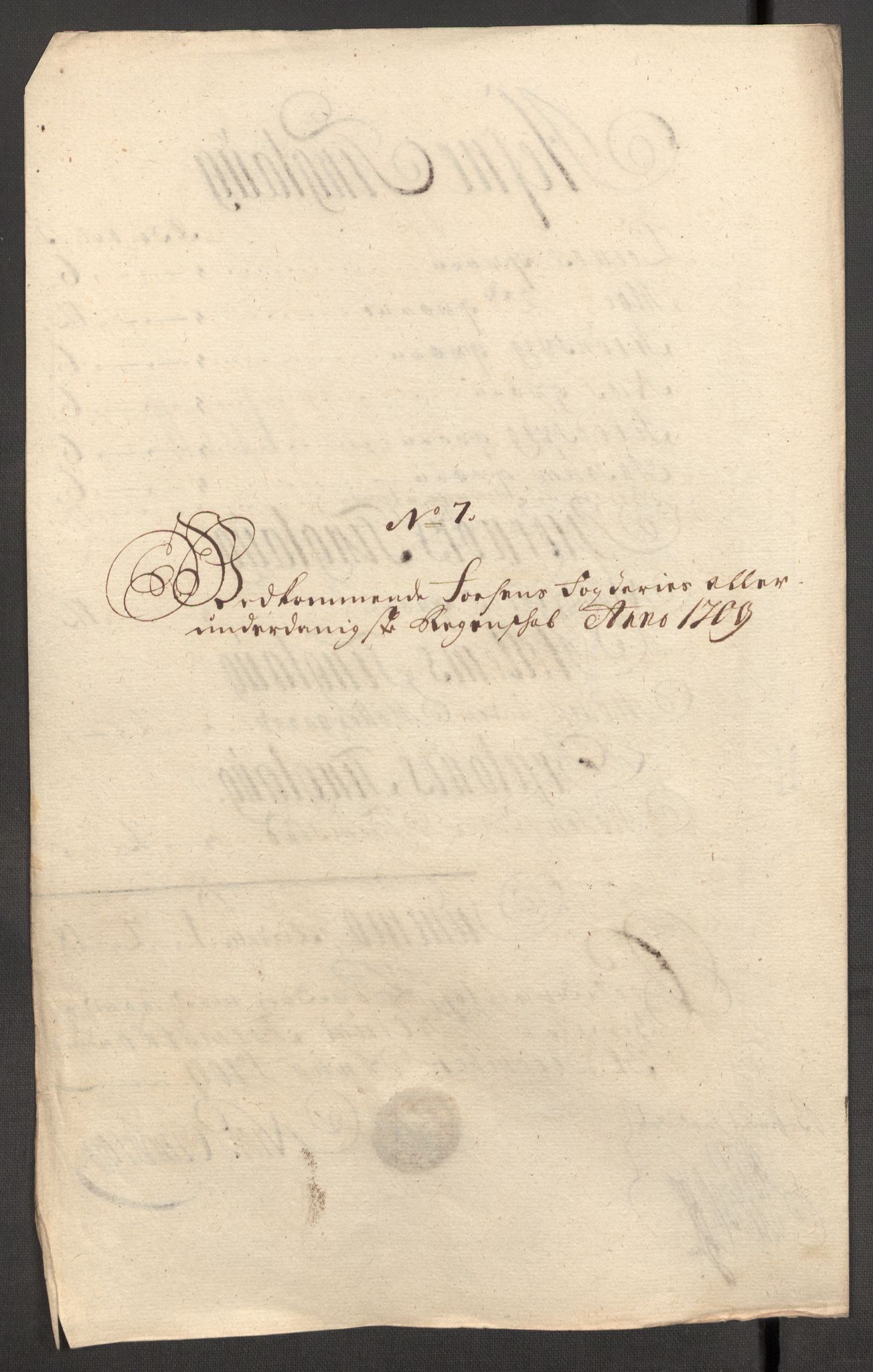 Rentekammeret inntil 1814, Reviderte regnskaper, Fogderegnskap, RA/EA-4092/R57/L3858: Fogderegnskap Fosen, 1708-1709, p. 290