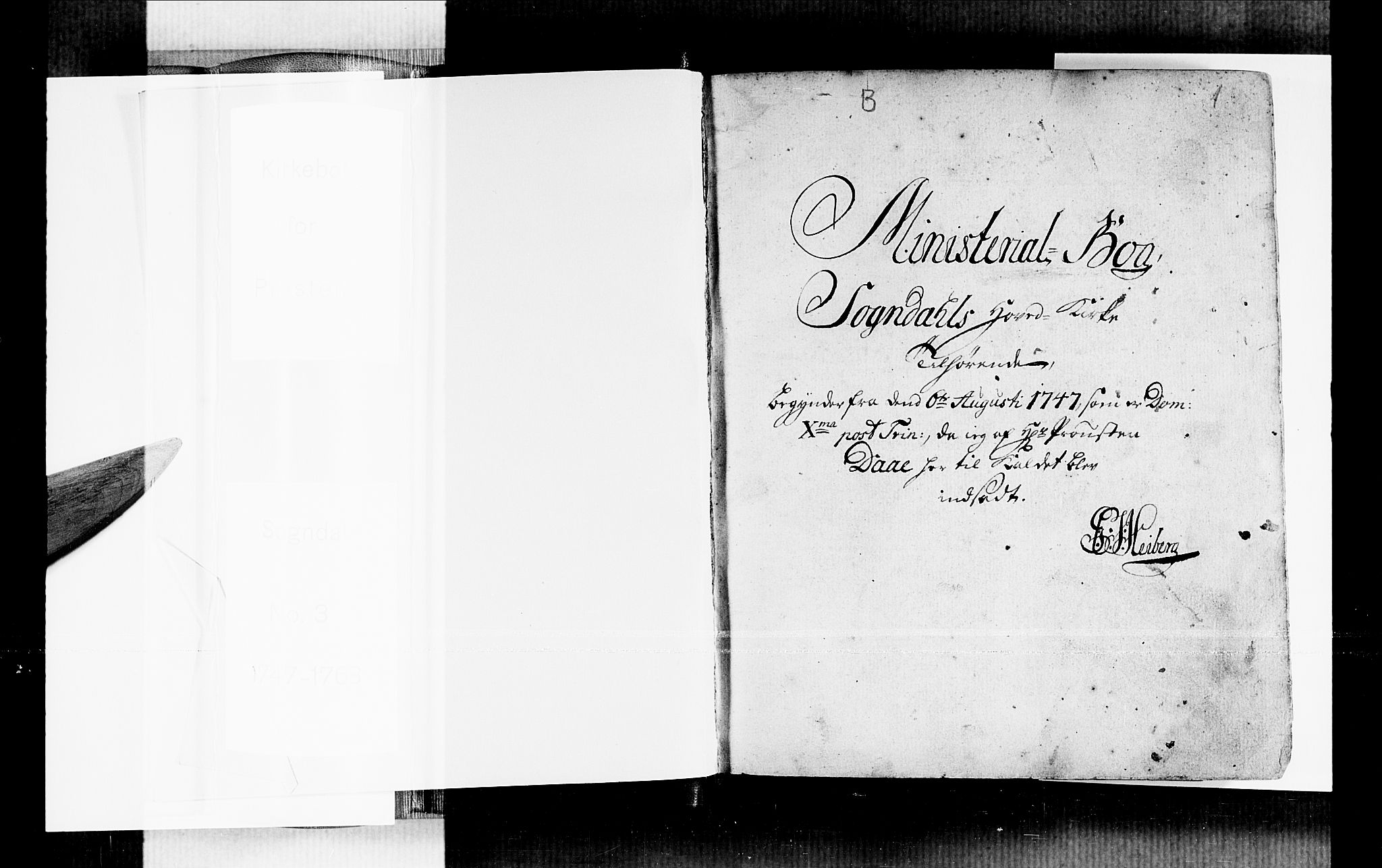Sogndal sokneprestembete, SAB/A-81301/H/Haa/Haaa/L0003: Parish register (official) no. A 3, 1747-1768, p. 1