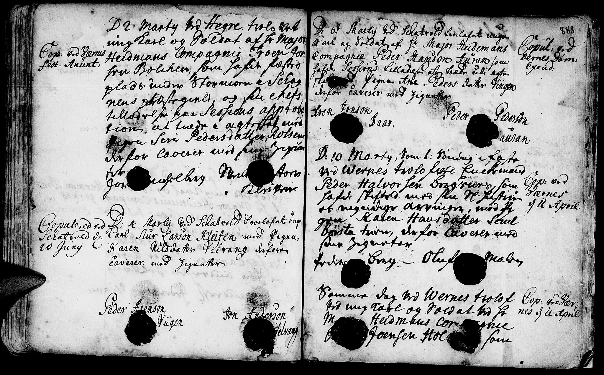 Ministerialprotokoller, klokkerbøker og fødselsregistre - Nord-Trøndelag, SAT/A-1458/709/L0055: Parish register (official) no. 709A03, 1730-1739, p. 887-888