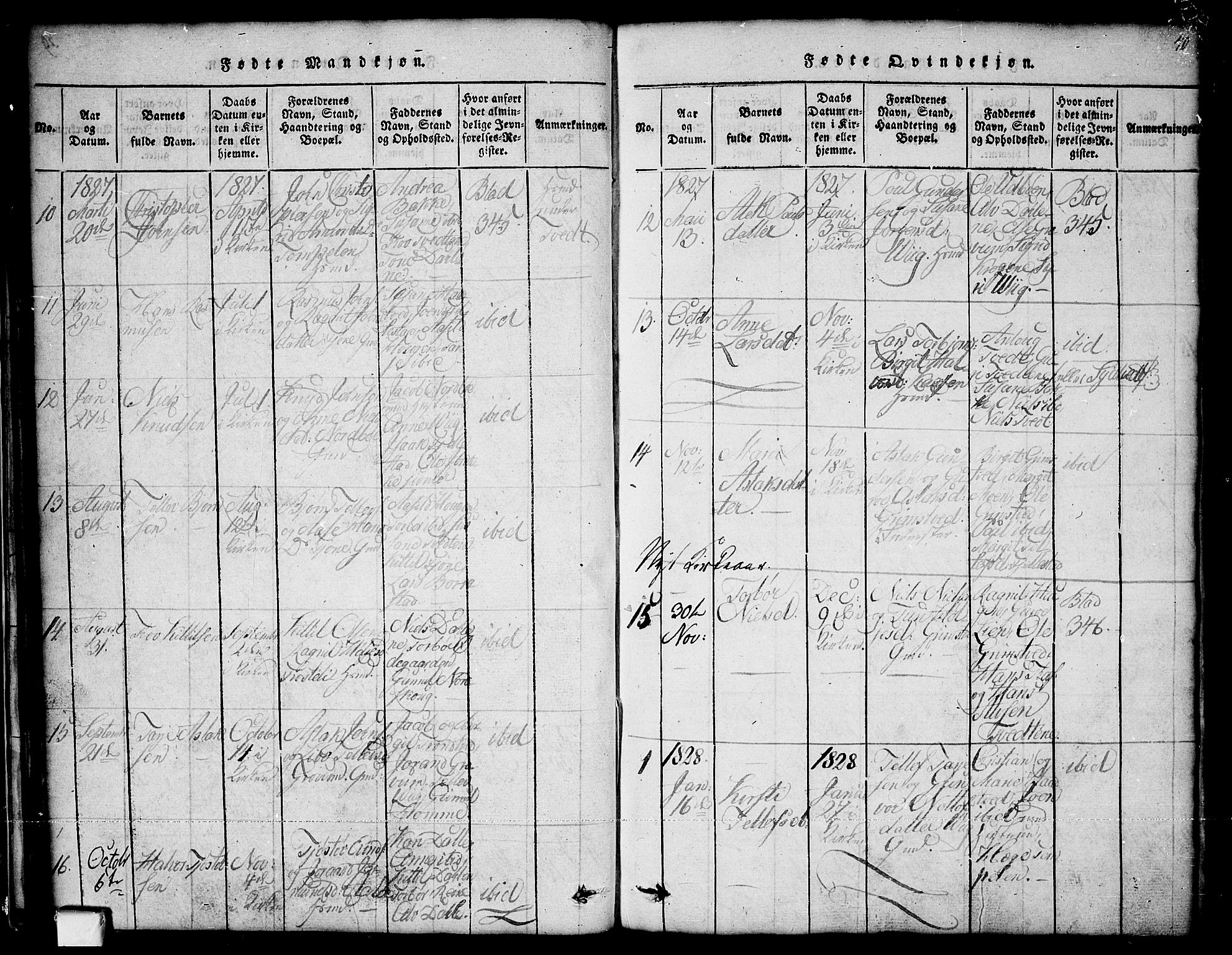 Nissedal kirkebøker, SAKO/A-288/G/Ga/L0001: Parish register (copy) no. I 1, 1814-1860, p. 40