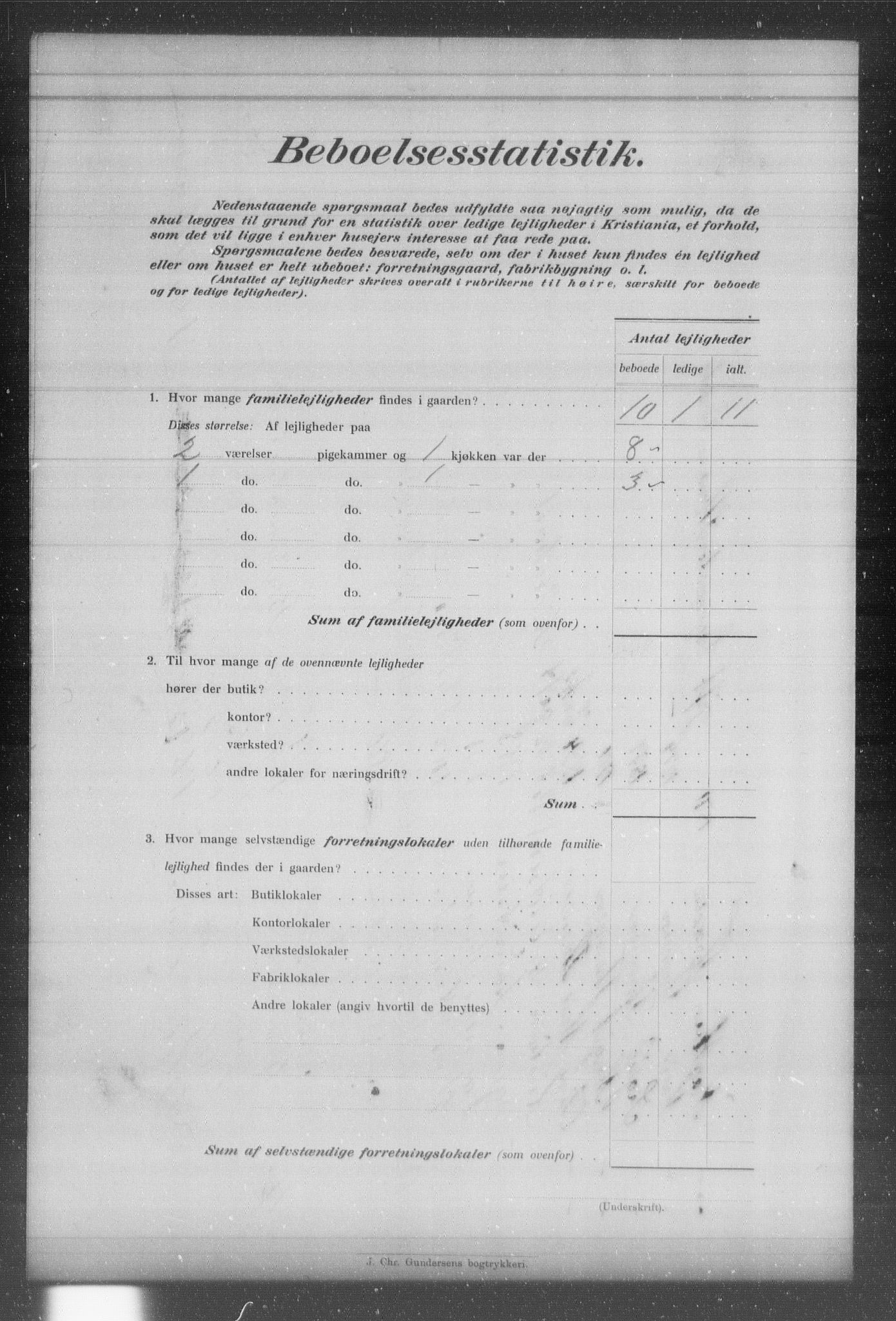 OBA, Municipal Census 1903 for Kristiania, 1903, p. 2654