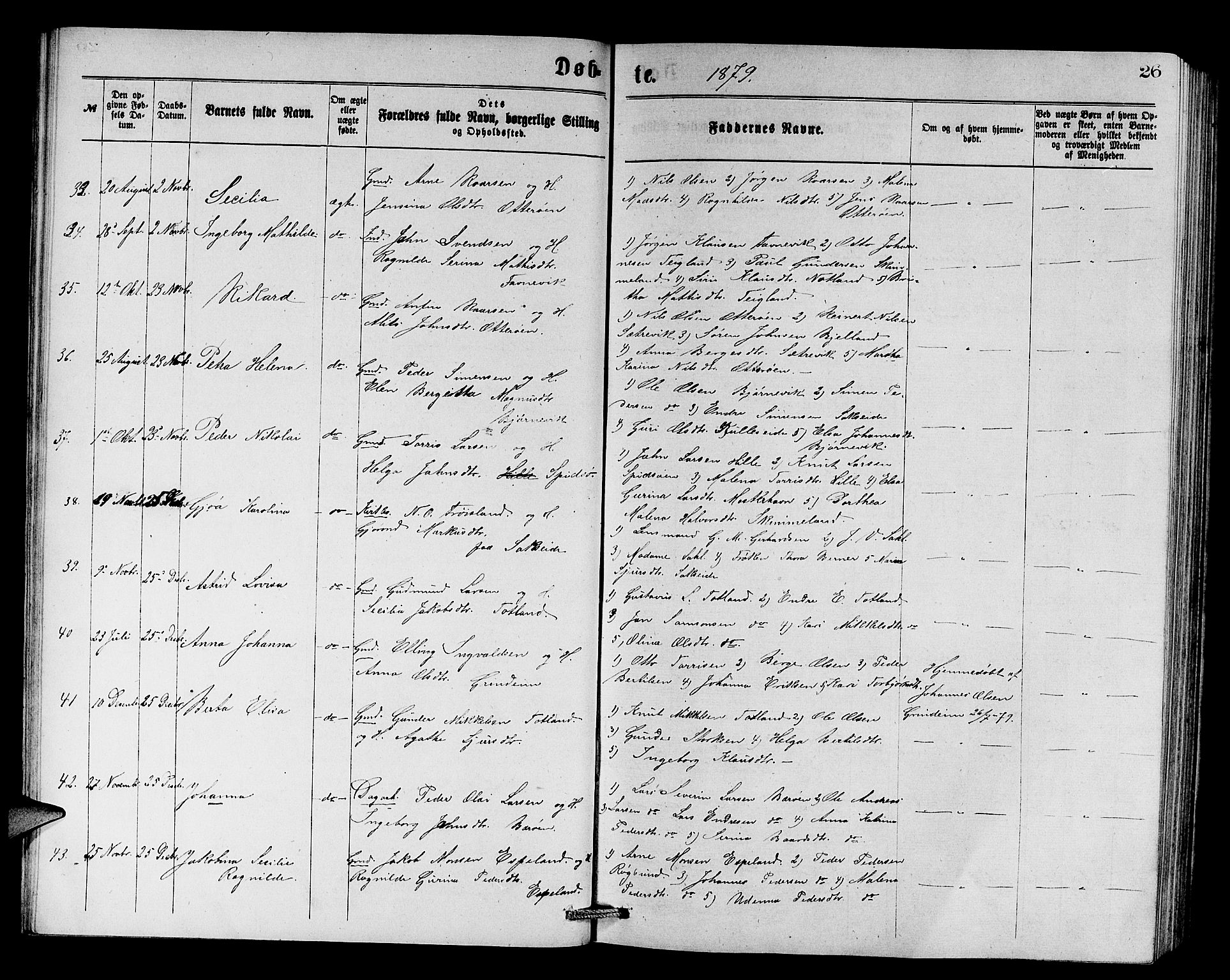 Finnås sokneprestembete, SAB/A-99925/H/Ha/Hab/Haba/L0002: Parish register (copy) no. A 2, 1873-1882, p. 26