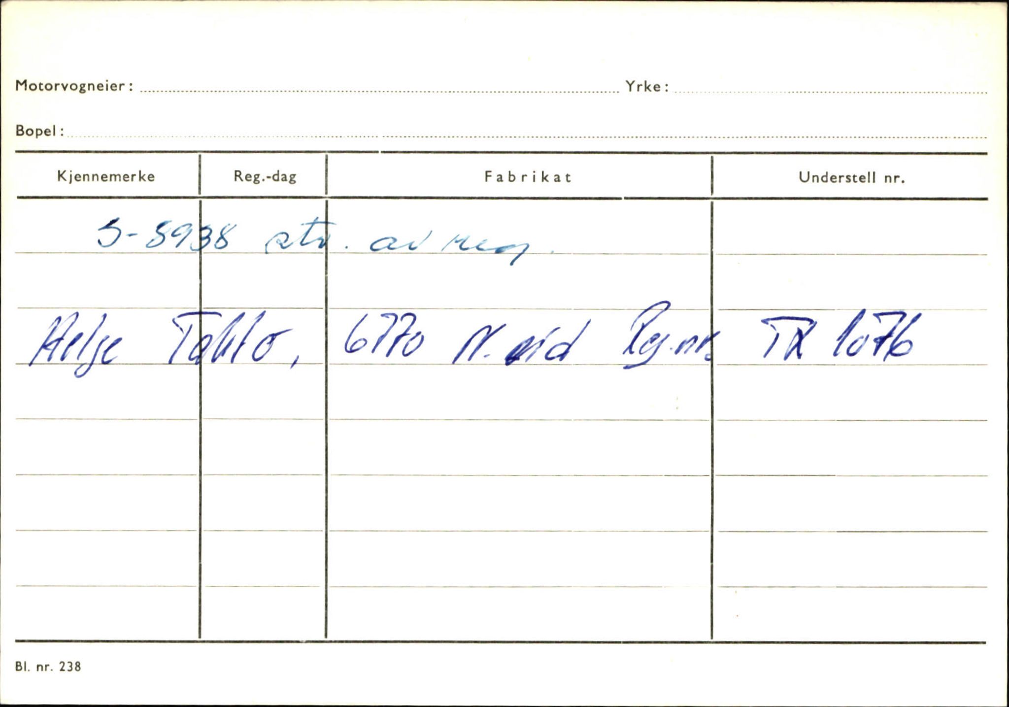 Statens vegvesen, Sogn og Fjordane vegkontor, AV/SAB-A-5301/4/F/L0130: Eigarregister Eid T-Å. Høyanger A-O, 1945-1975, p. 22