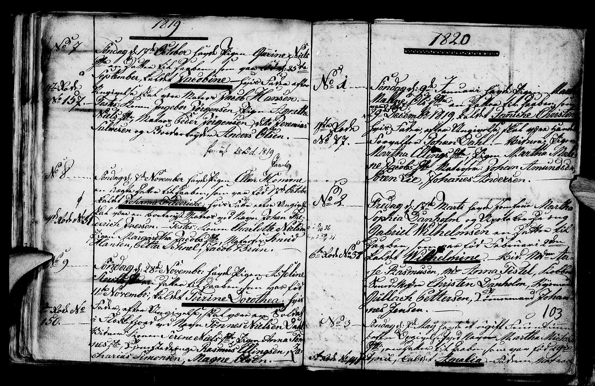 Nykirken Sokneprestembete, SAB/A-77101/H/Haa/L0001: Parish register (official) no. A 1, 1668-1820, p. 103