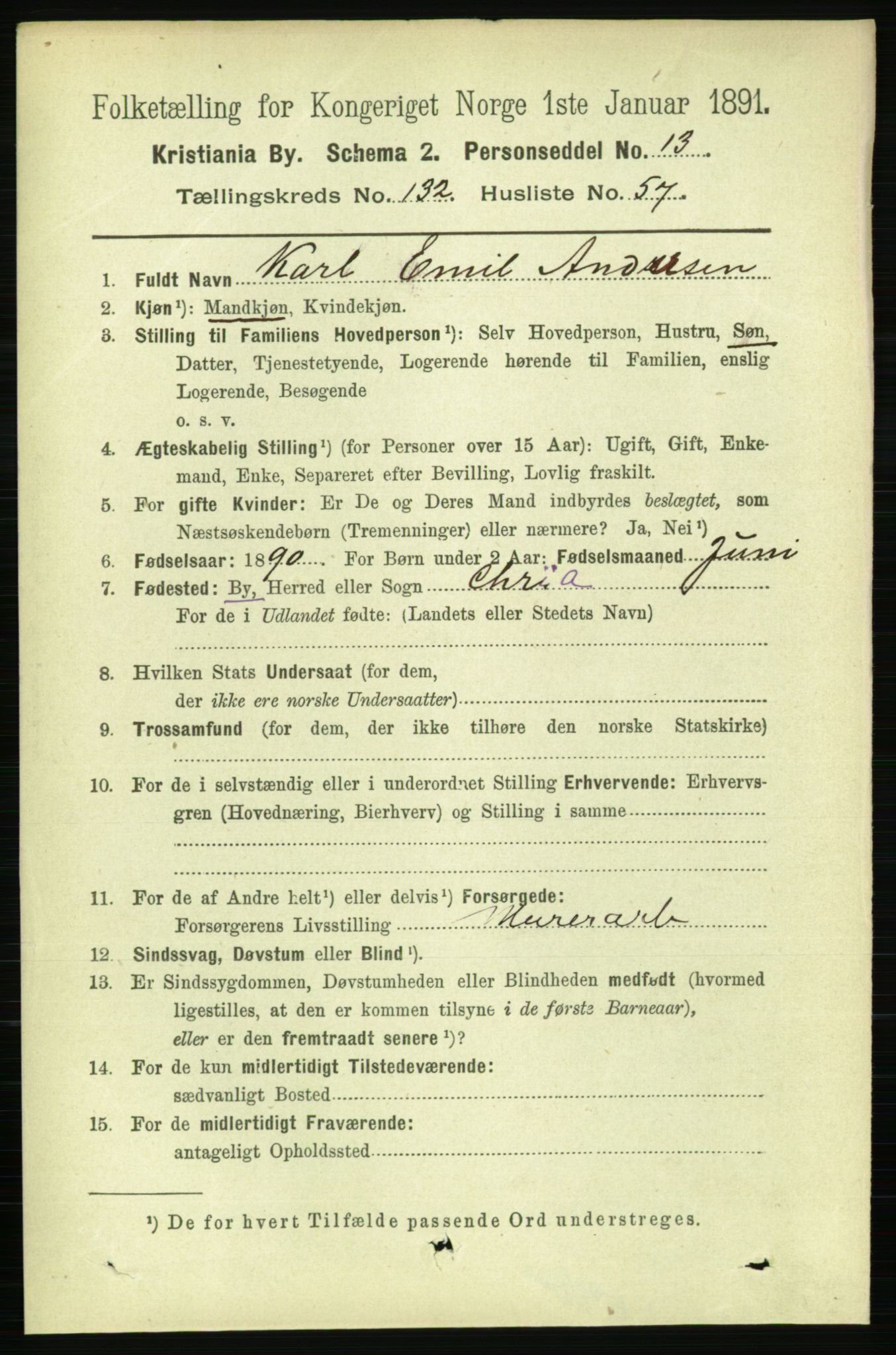 RA, 1891 census for 0301 Kristiania, 1891, p. 72287