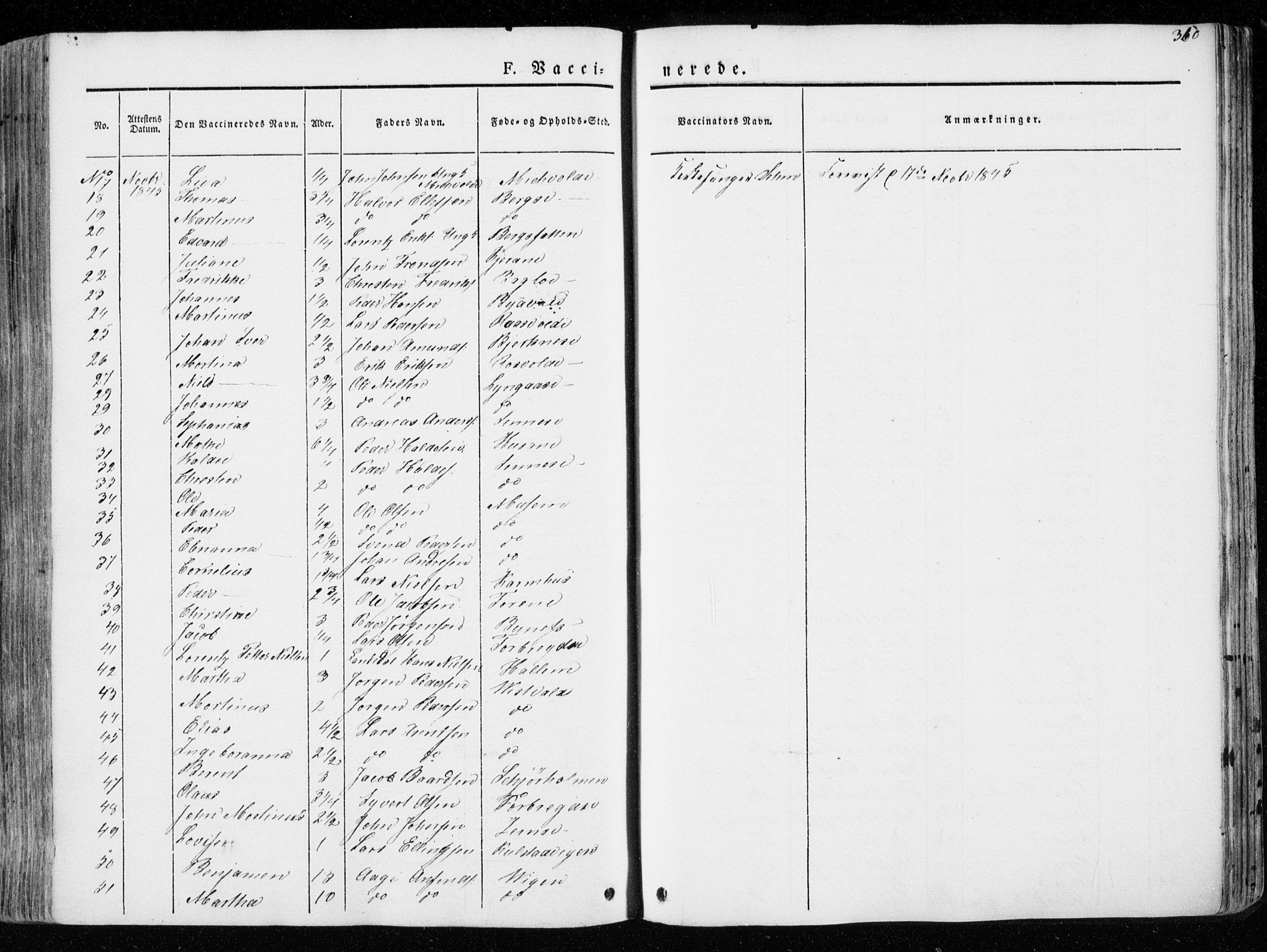 Ministerialprotokoller, klokkerbøker og fødselsregistre - Nord-Trøndelag, SAT/A-1458/723/L0239: Parish register (official) no. 723A08, 1841-1851, p. 360