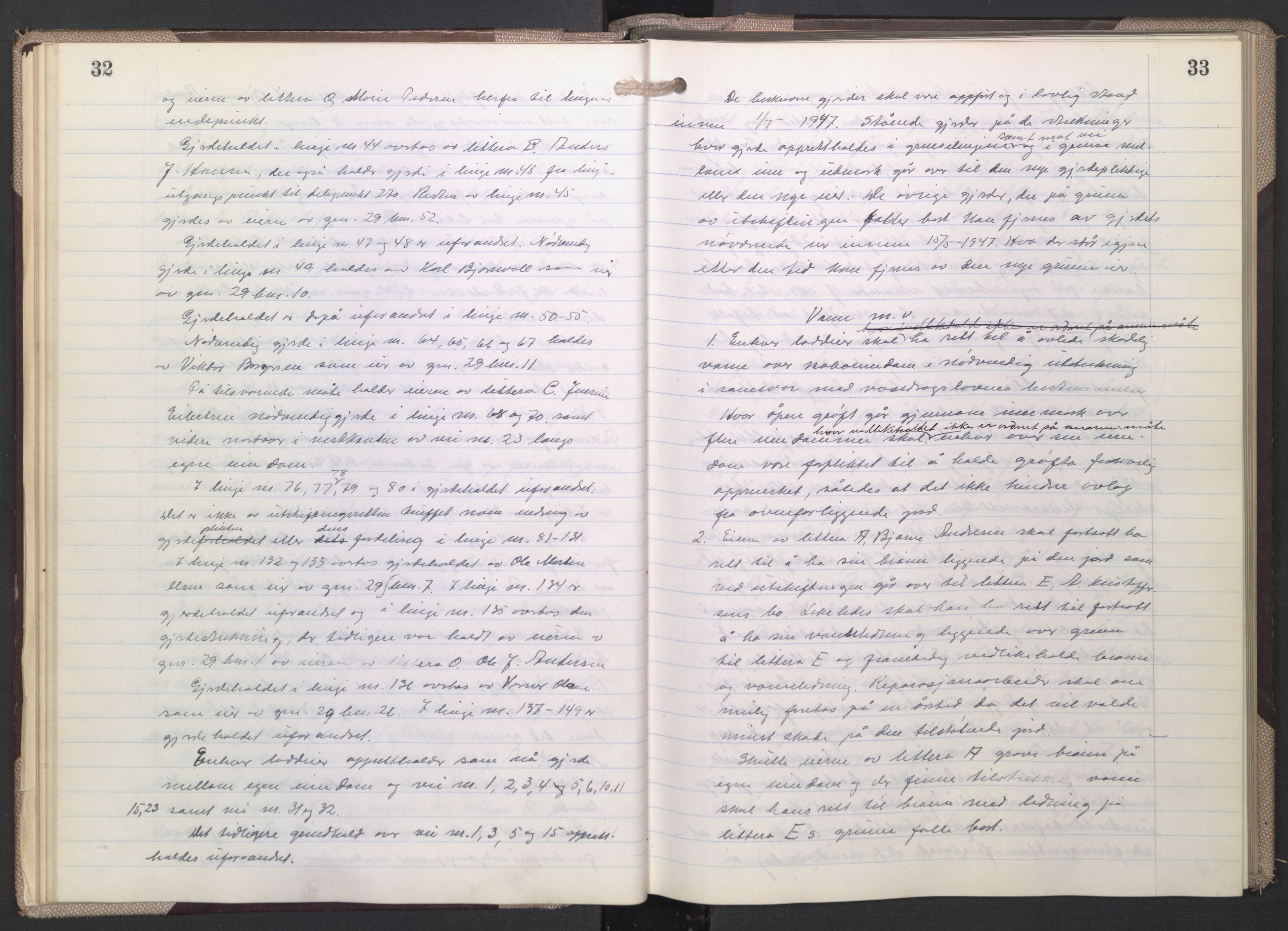 Østfold jordskifterett, AV/SAO-A-10240/F/Fc/L0008: Forhandlingsprotokoller, 1947-1950, p. 32-33