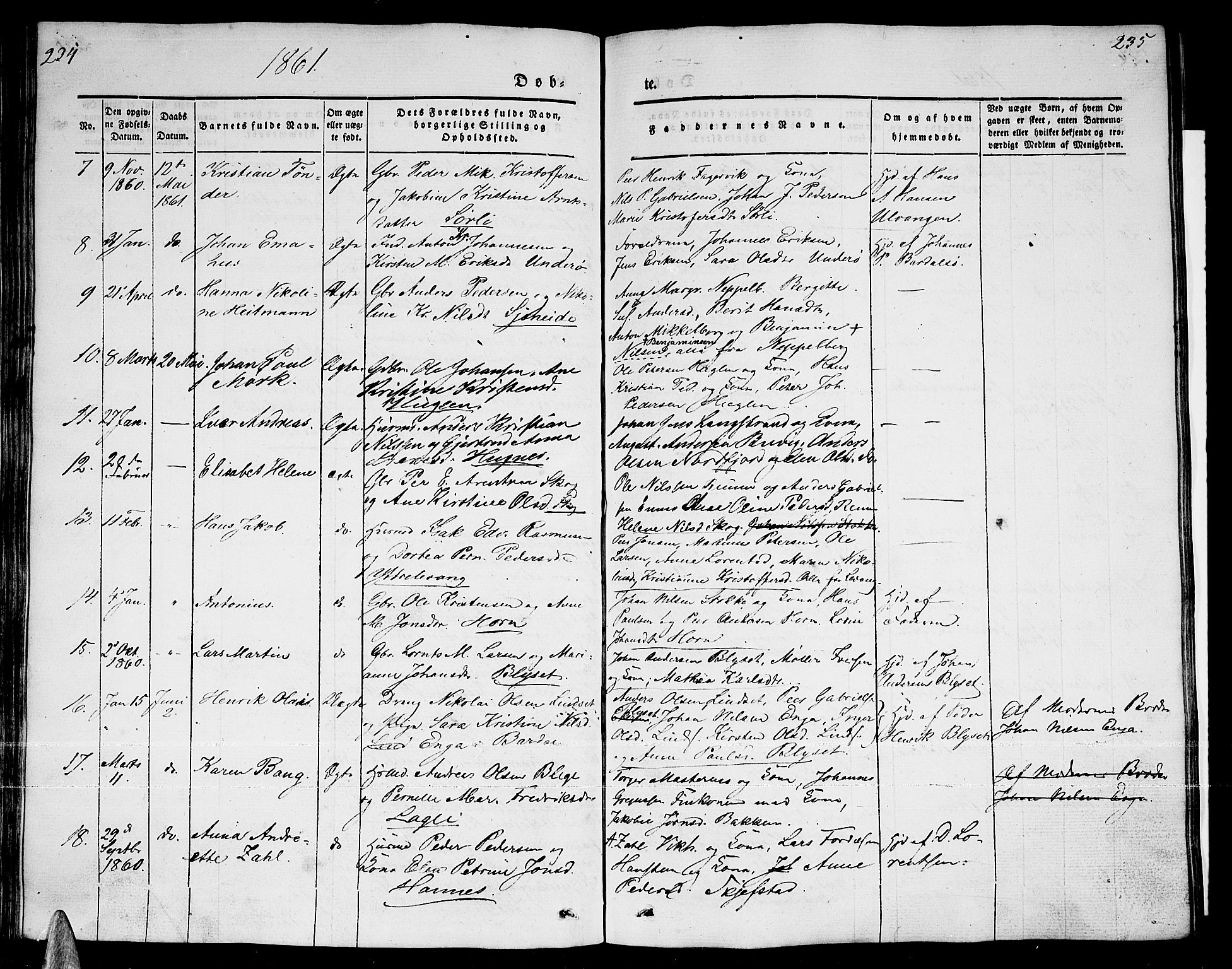 Ministerialprotokoller, klokkerbøker og fødselsregistre - Nordland, SAT/A-1459/838/L0555: Parish register (copy) no. 838C02, 1842-1861, p. 234-235