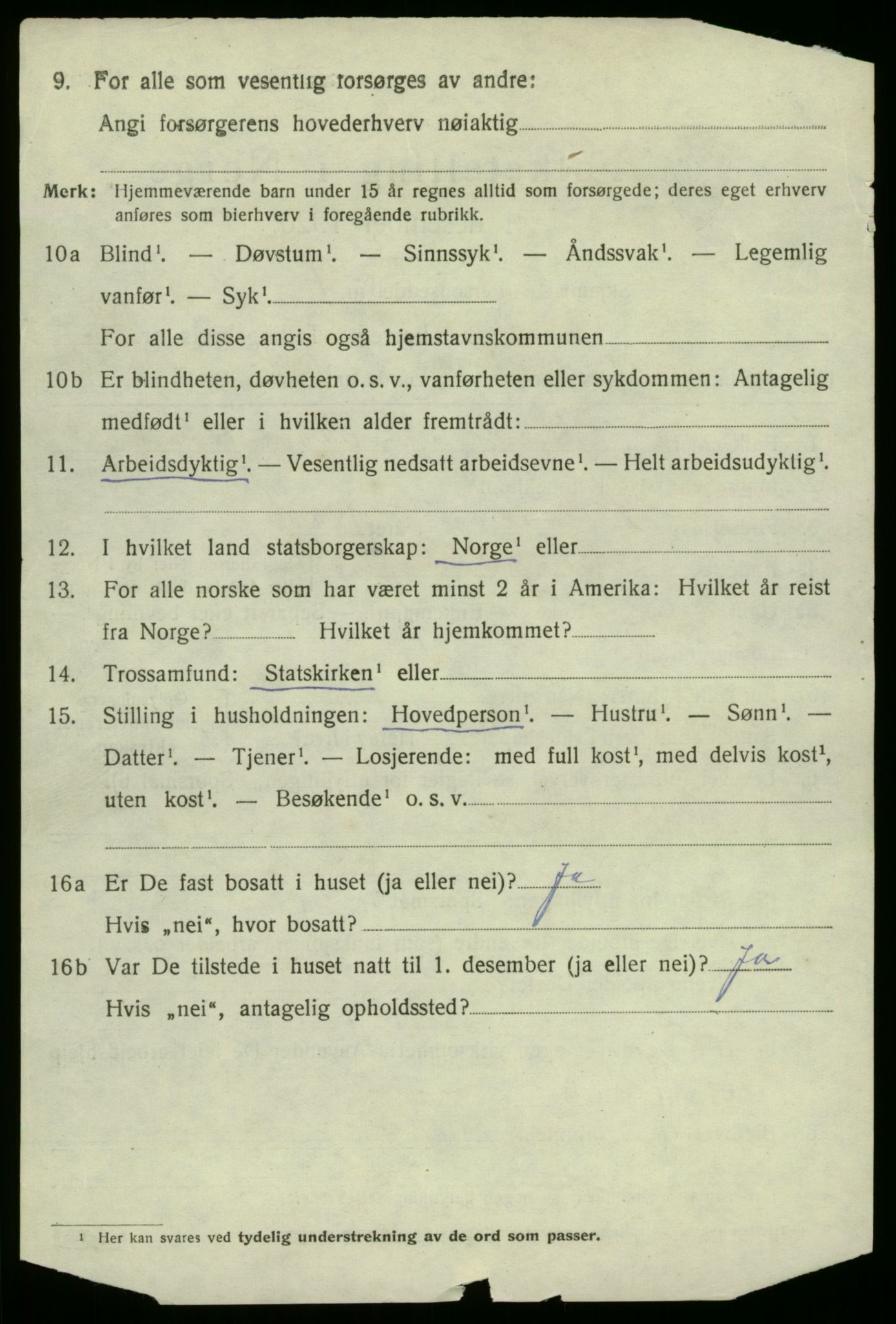 SAB, 1920 census for Lindås, 1920, p. 9684