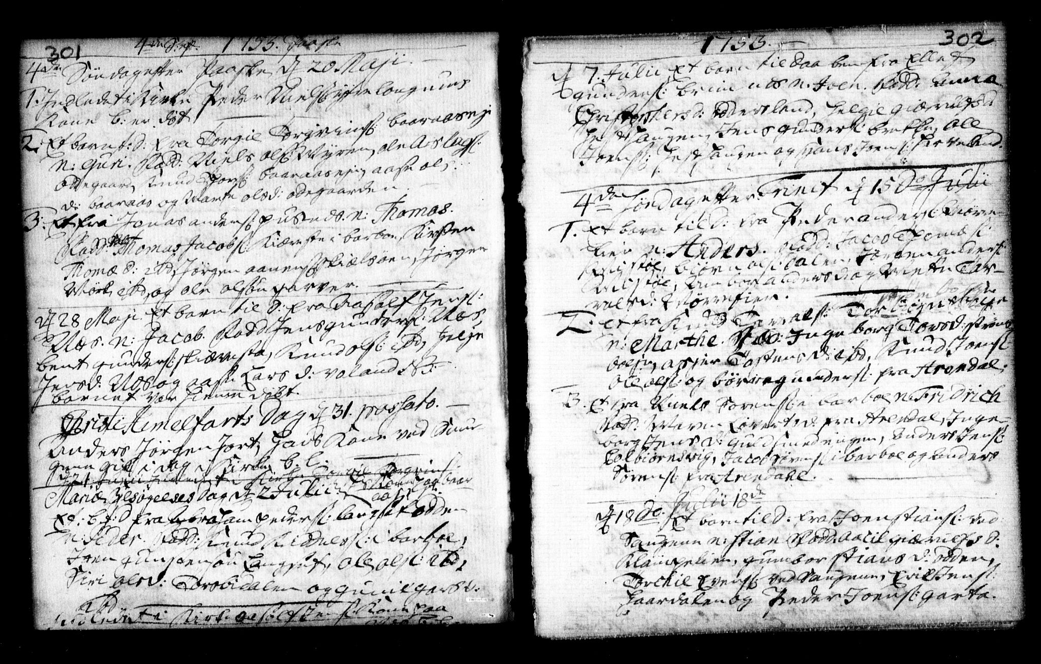 Holt sokneprestkontor, AV/SAK-1111-0021/F/Fa/L0002: Parish register (official) no. A 2, 1739-1753, p. 301-302